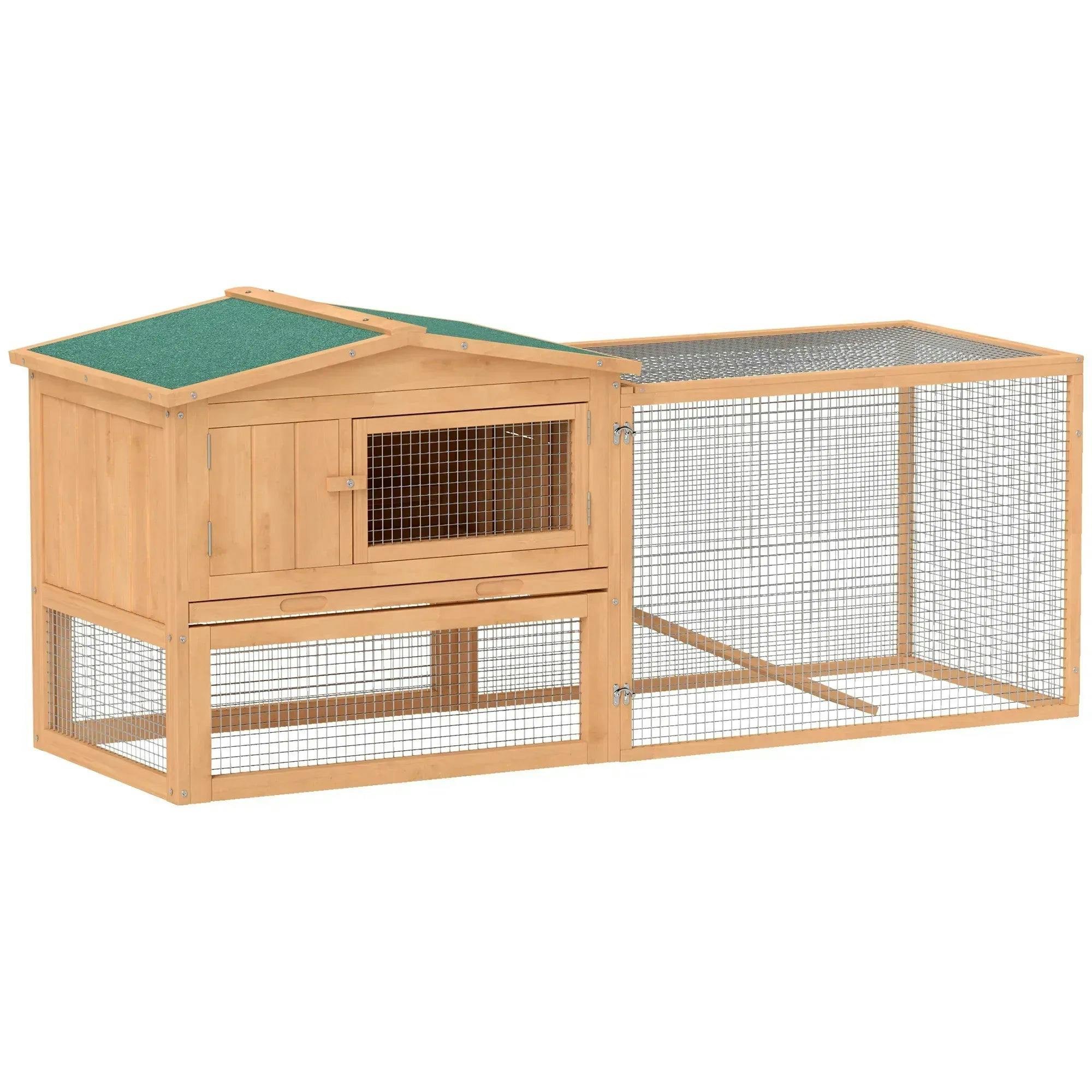 Rabbit Hutch Enclosure 2 Tier Wooden Run House Large Coop Pet - Image 8