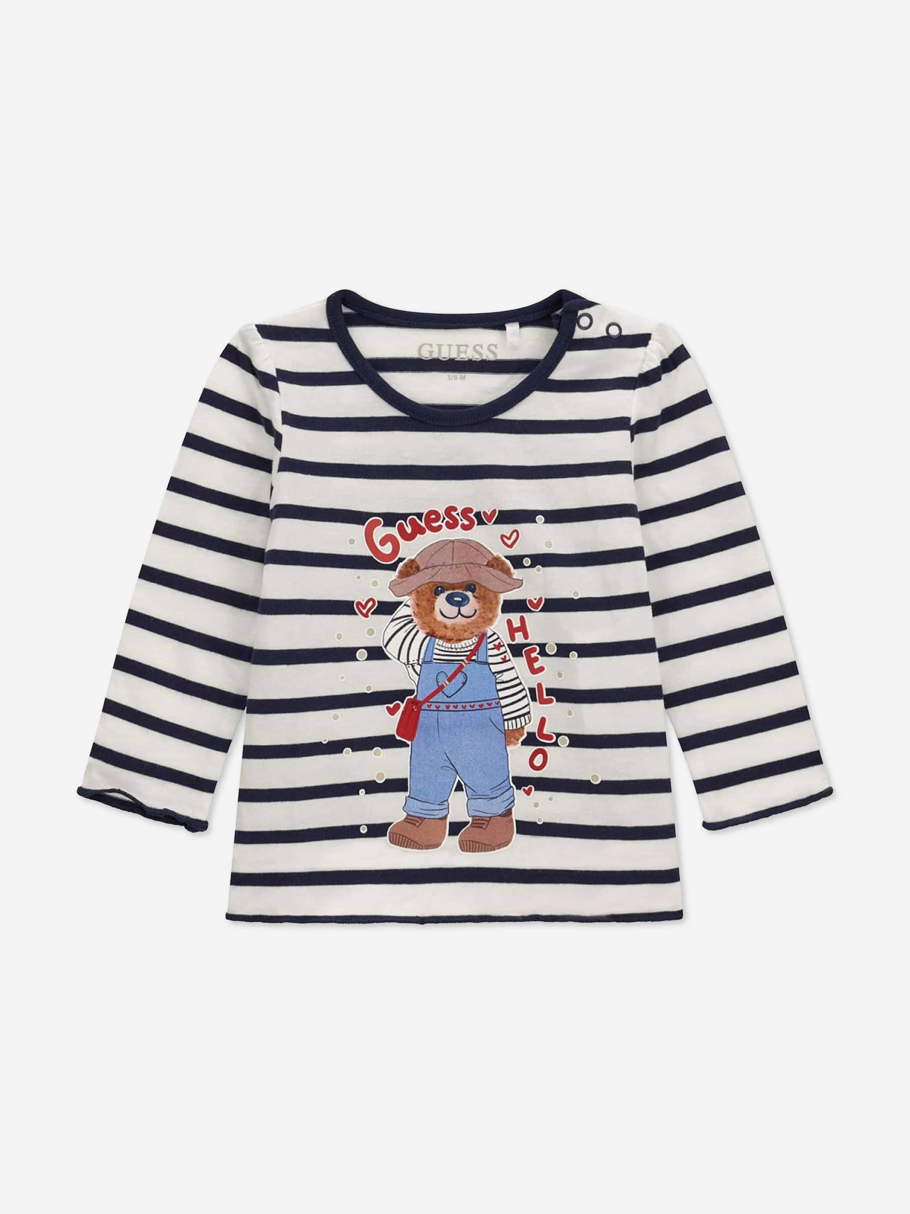 Guess Girls Blanc 'S Long Sleeve T-Shirt Y/D - Image 3
