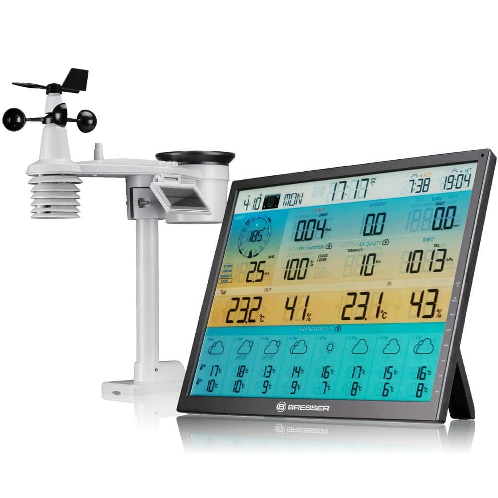 Bresser Light 7-In-1 Solar Powered Sensor 8-Day 4Cast Xl Wi-Fi Weather Station