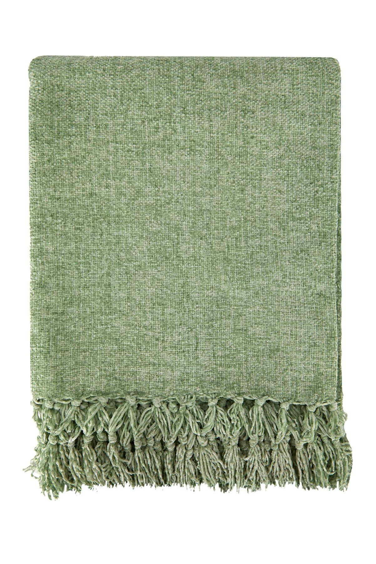 Emma Barclay Green Darcy Tassel Meadow Blanket/Throw - Meadow - 130X150cm