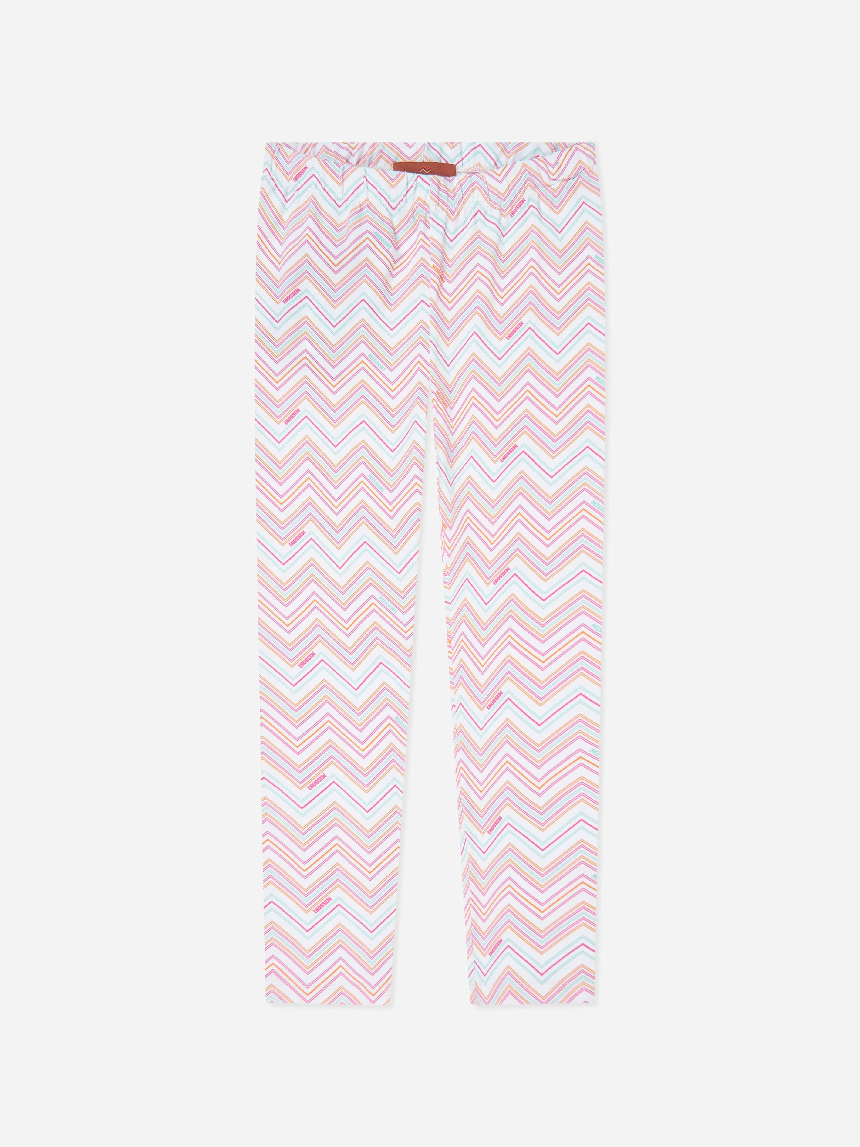 Missoni Girls Zigzag Leggings In Multicolour - Multicoloured - 14 Yrs