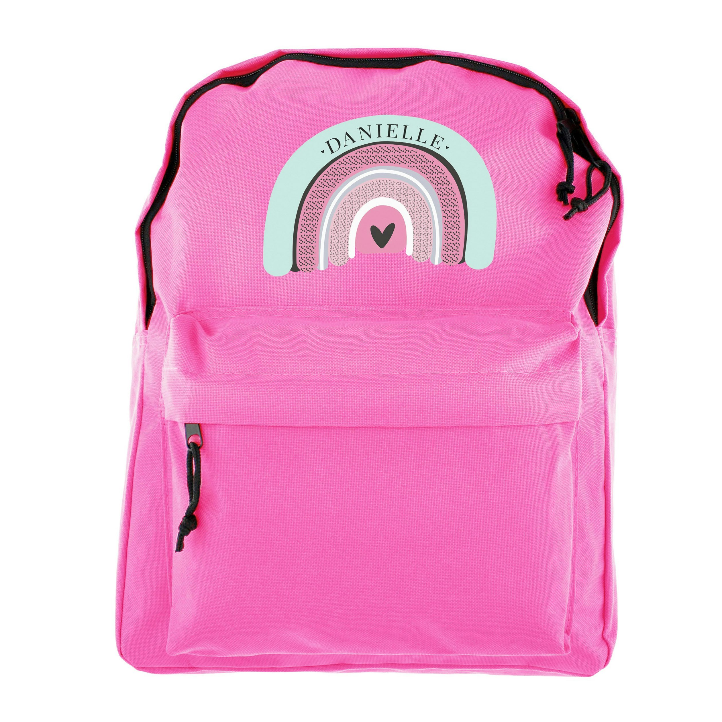 Personalised Memento Company Pink Personalised Rainbow Backpack