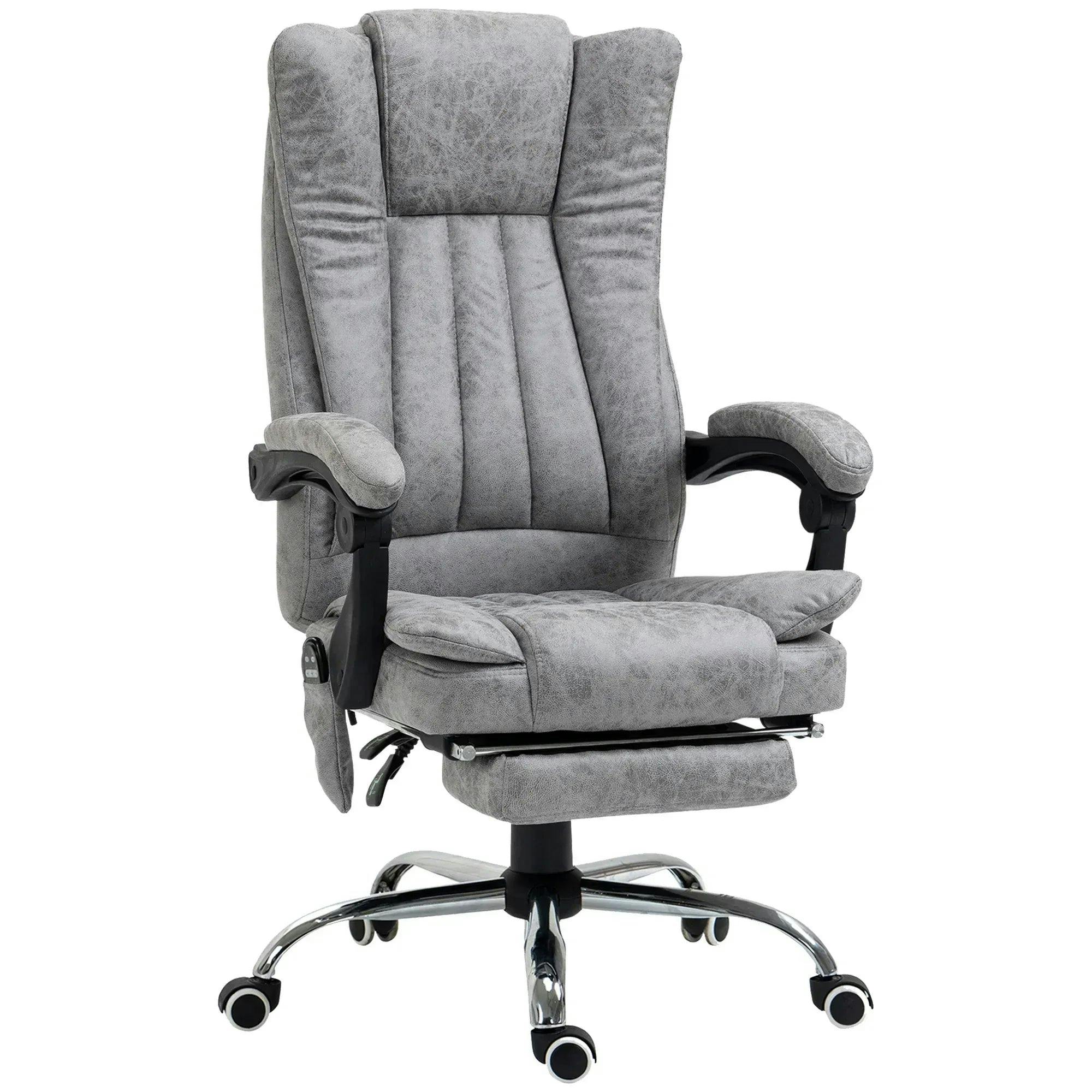 Vinsetto Massage Office Chair 6 Point - Grey - Image 6