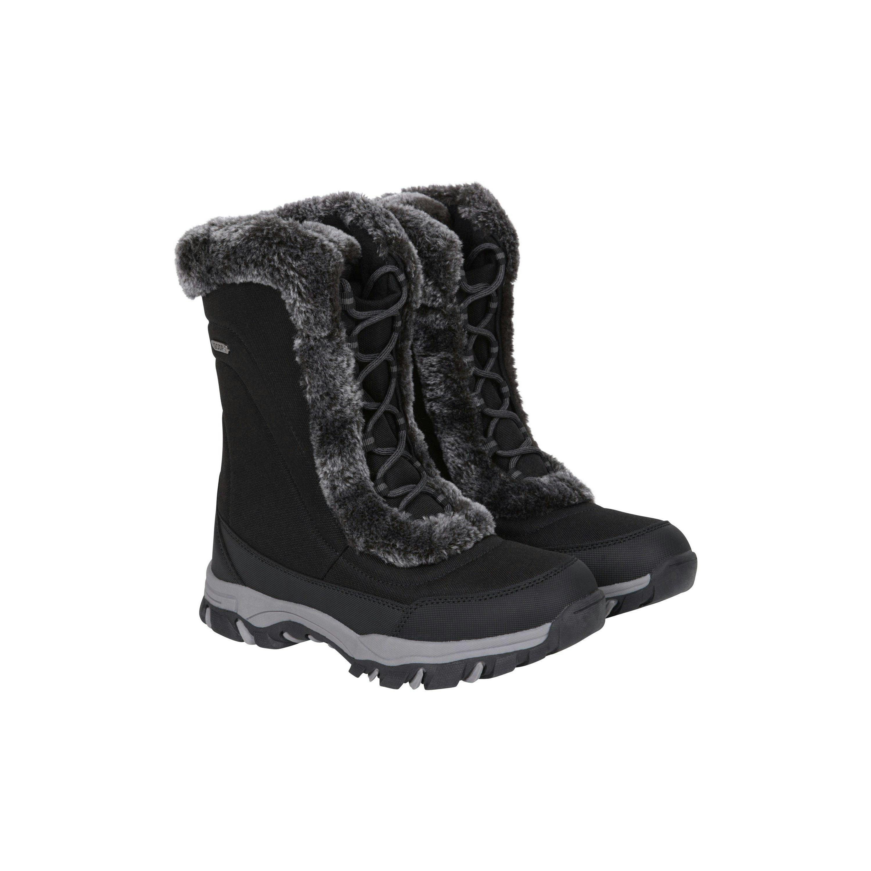 Mountain Warehouse Women's Black Ohio Snow Boots - Jet - 5 Uk - Jet - 90% Synthetic/5% Rubber/5% Thinsulate