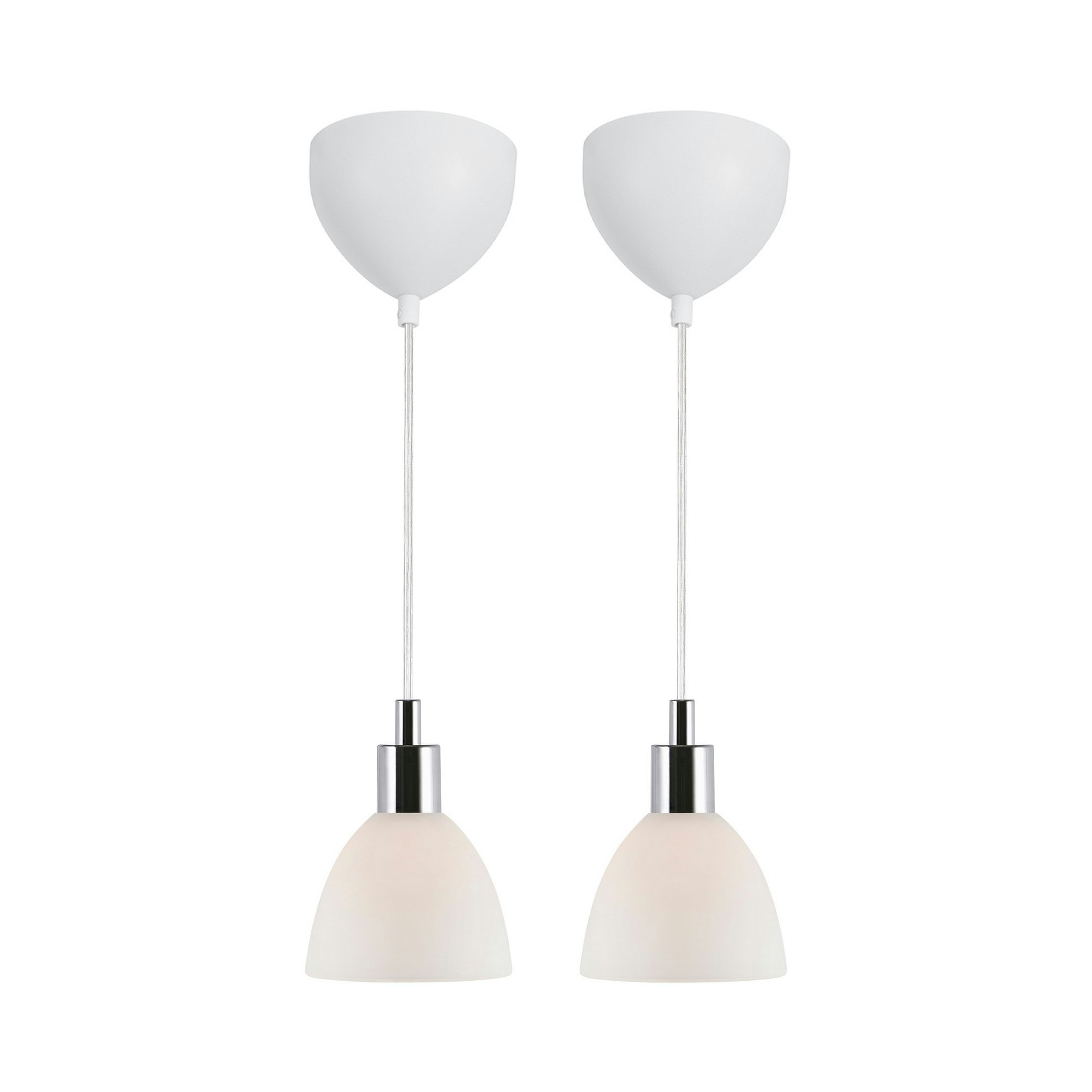 Rackhams Silver Ray 2-Kit | Ceiling Pendant | Chrome - Glass - 1
