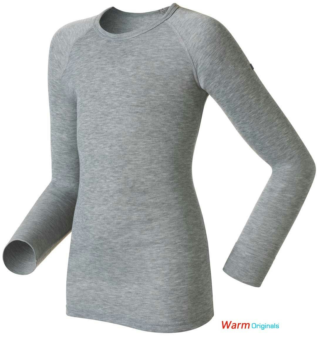 Odlo Boys Grey Kid's Active Warm Eco Long Sleeve Crew Neck Base Layer {O-159229} - Youth Medium-140