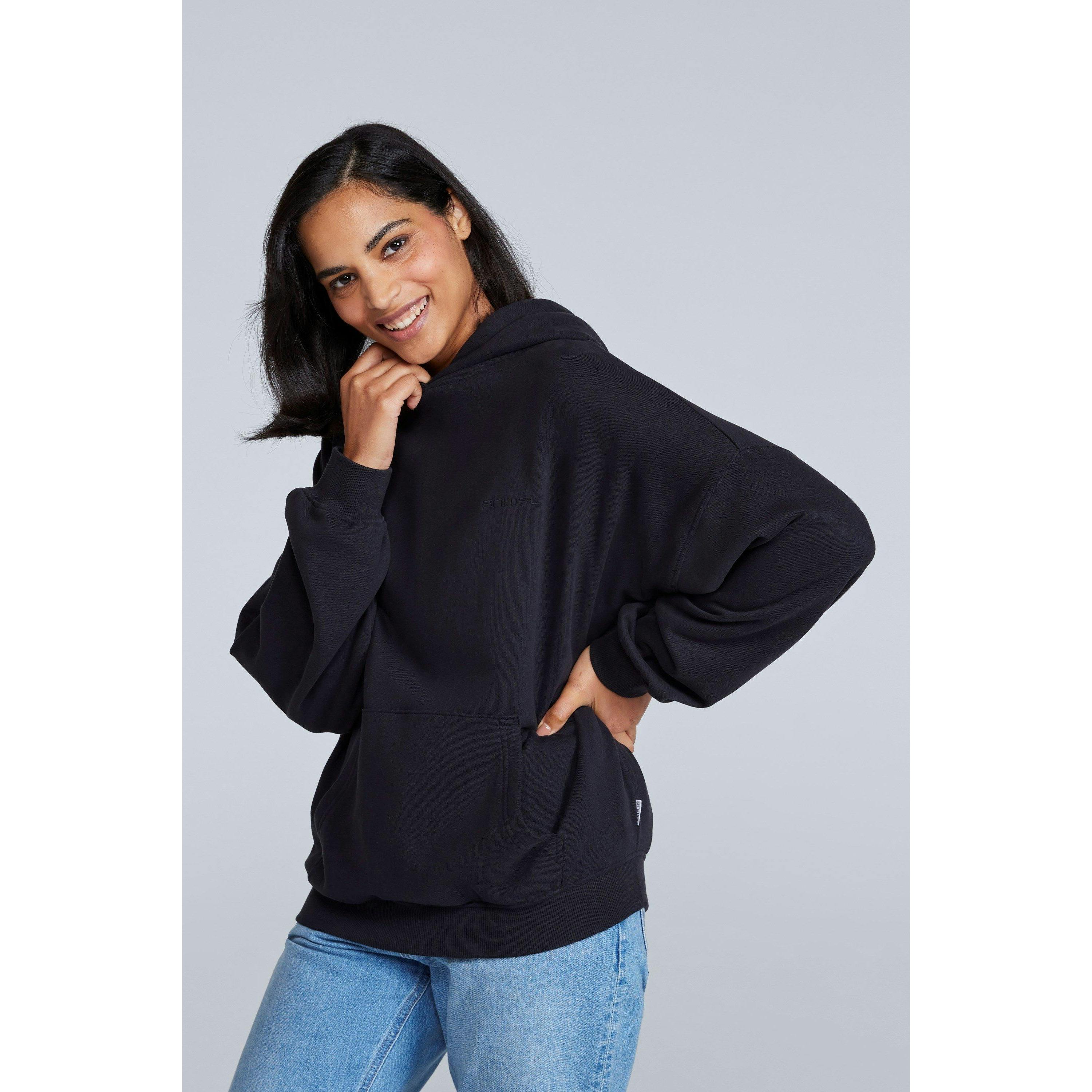 Animal Women's Black Idol Drop Shoulder Hoodie - Jet - Jet - 16 Uk - 100% Mixed