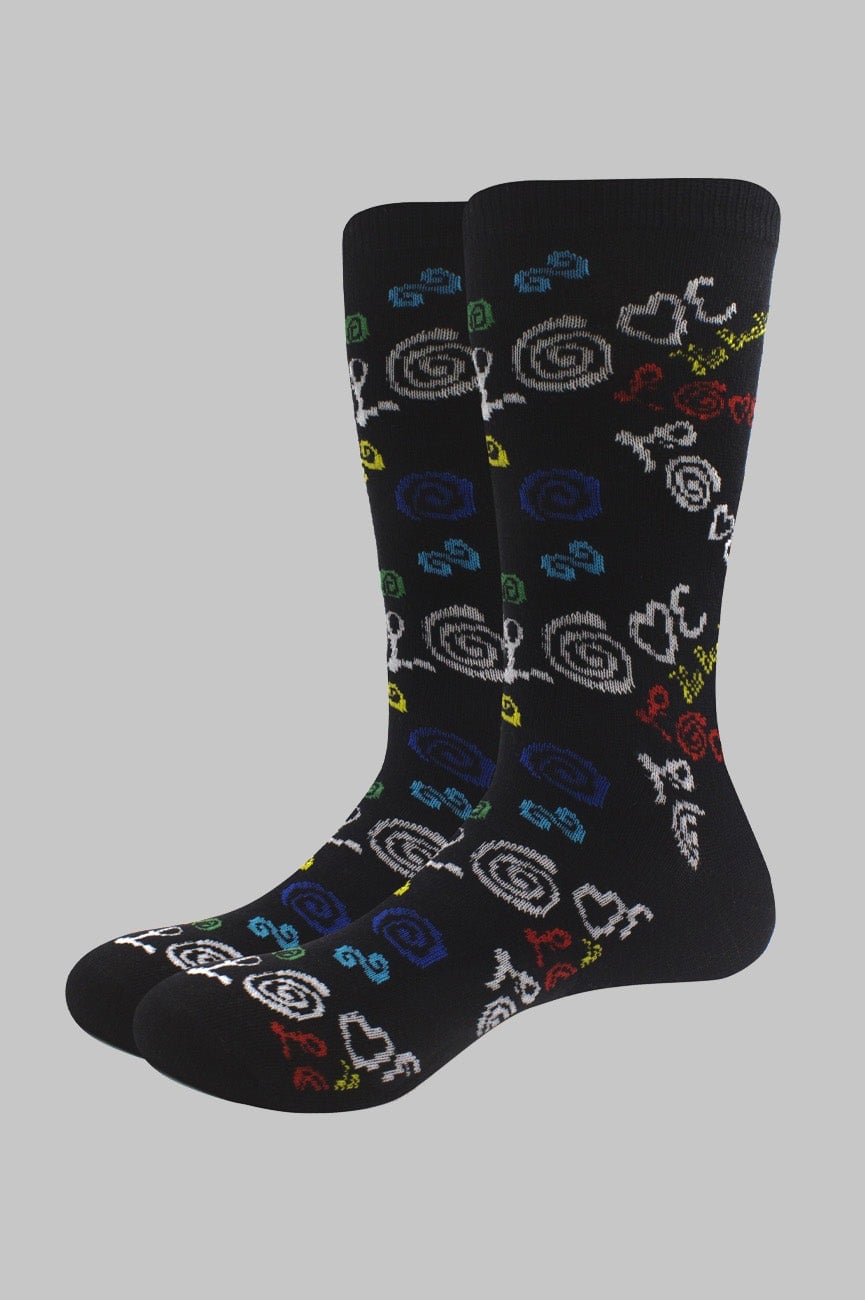 Paradiso Clothing Unisex Dark/Blue The Beatles Love Graffitti Socks