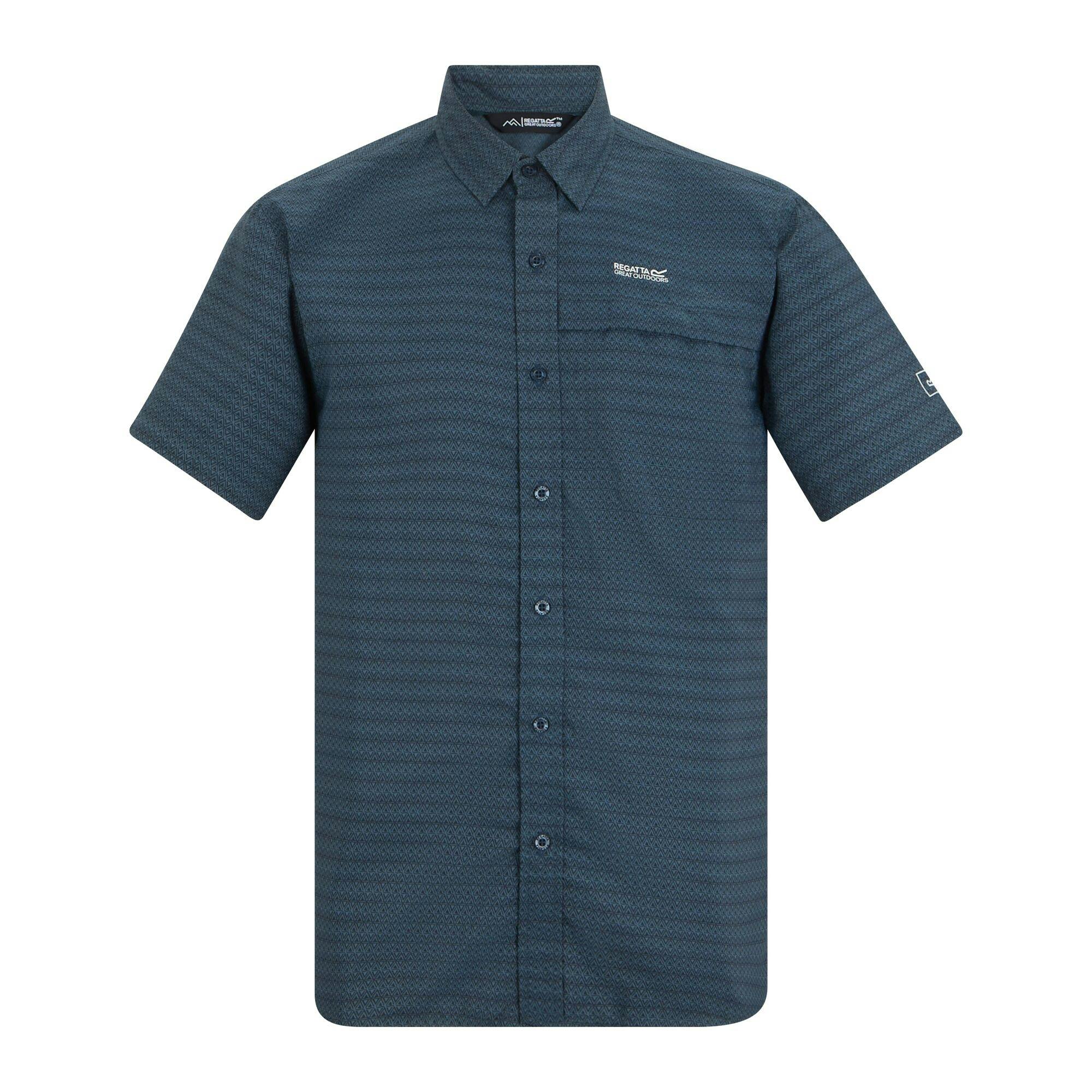 Regatta Men's Blue Mindano Triangle Short-Sleeved Shirt - China - Xl - China - 90% Polyester/10% Viscose