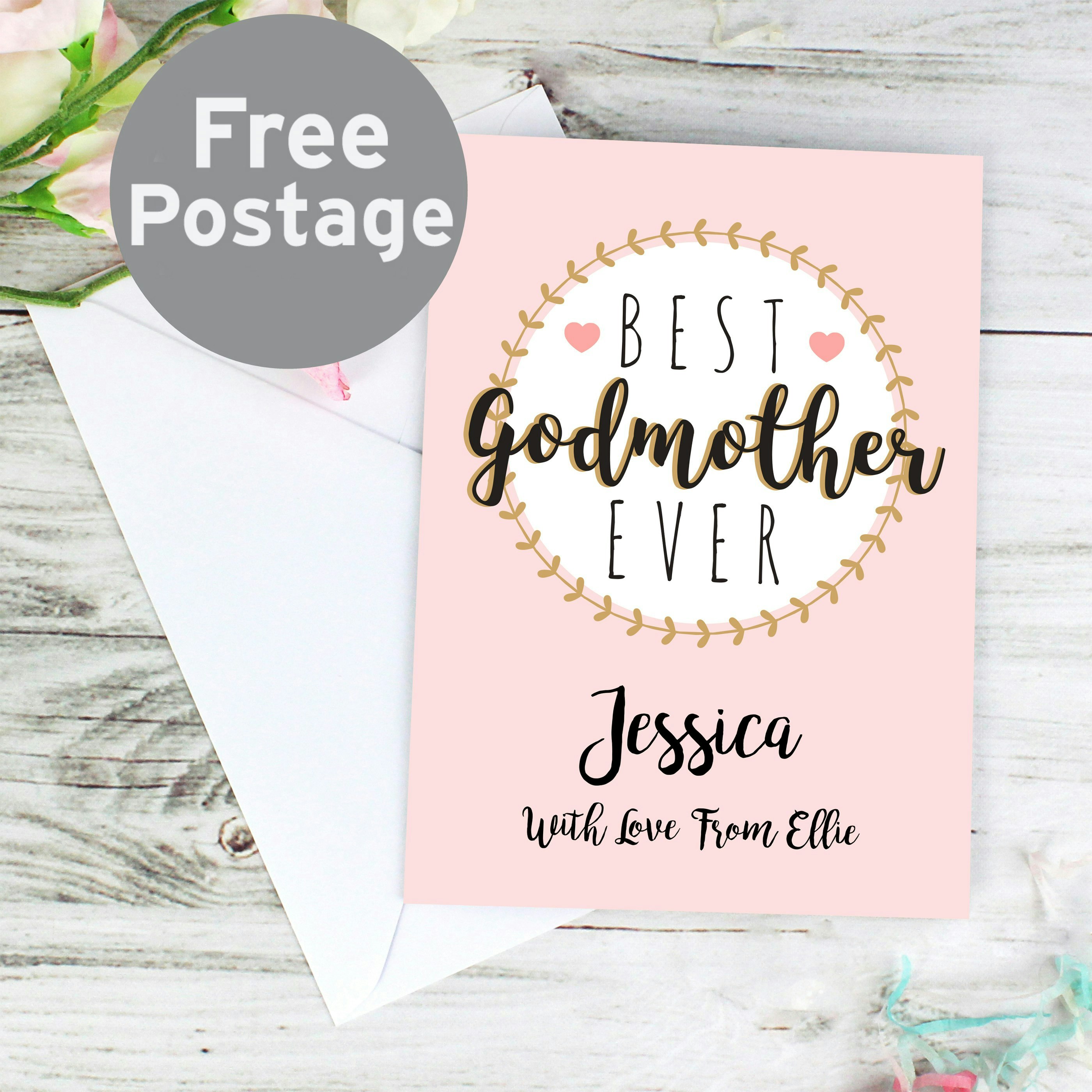 Personalised Memento Company Personalised Best Godmother Card