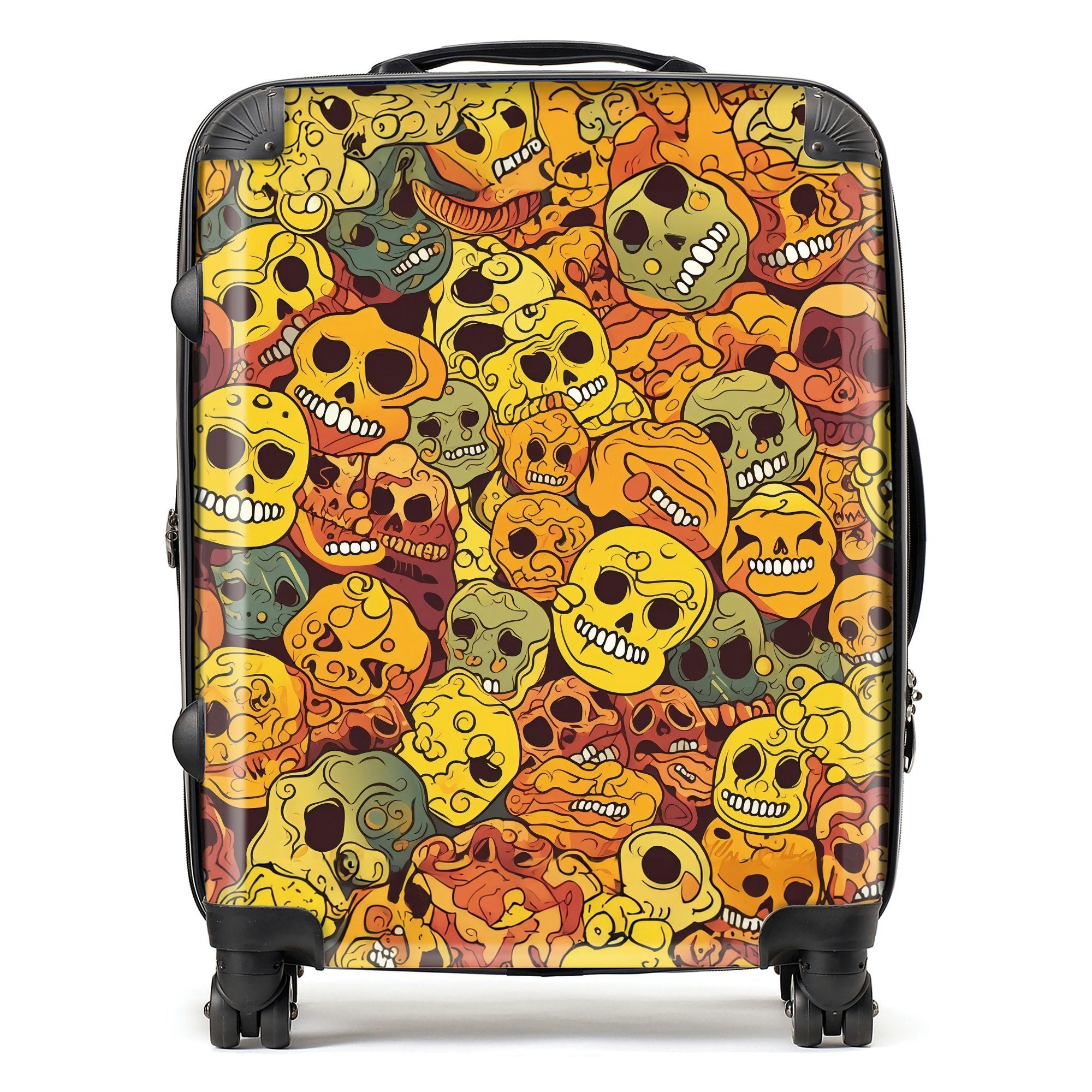 Warren Reed Autumnal Skulls Pattern Suitcase - Large