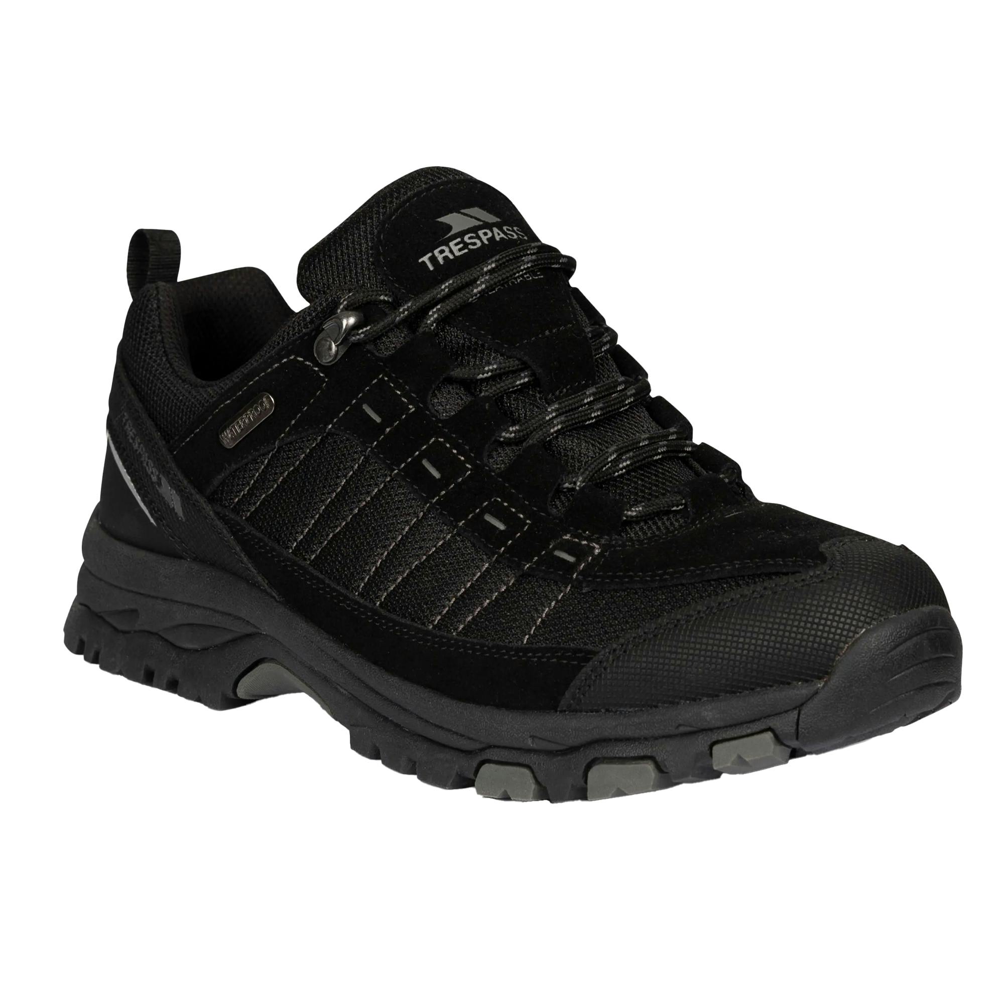 Trespass Men's Black Scarp Technical Trainers - 12 Uk - 60% Pu/20% Textile/20% Suede