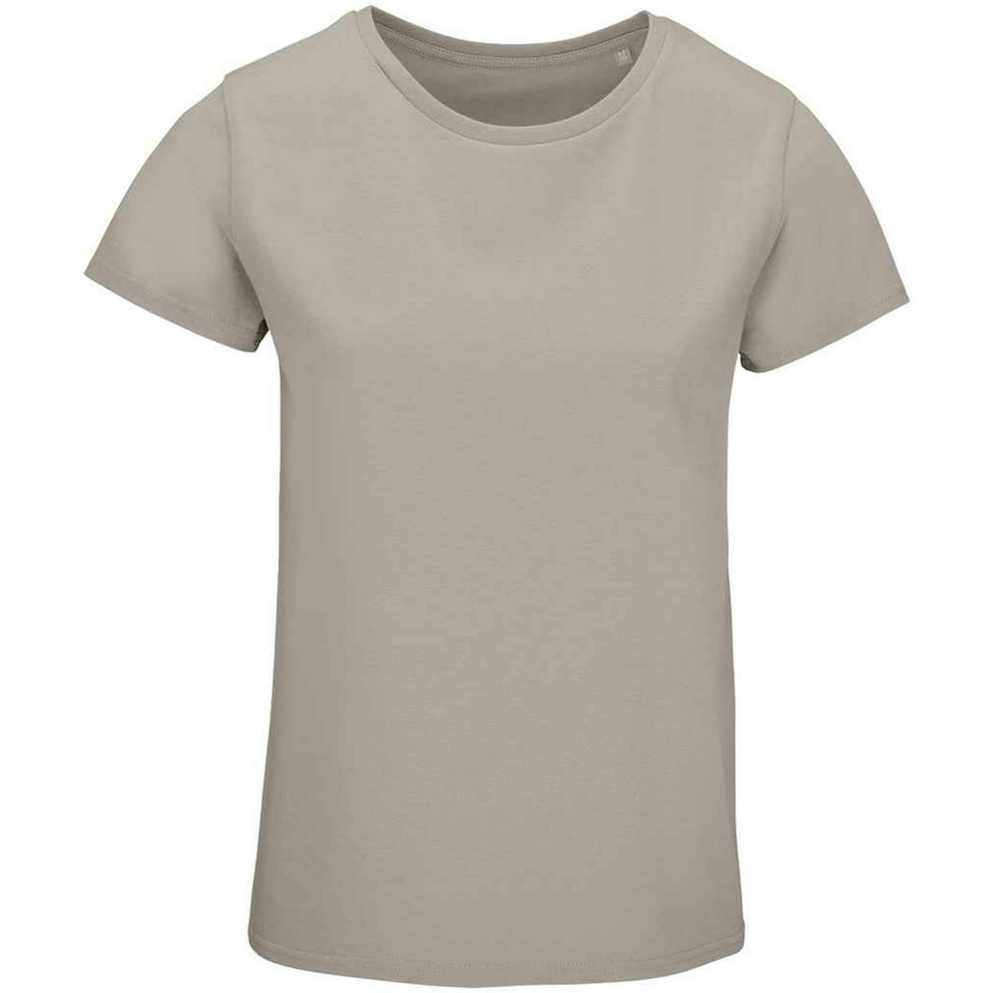 SOLS Womens/Ladies Pioneer Organic T-Shirt (Rope) - Beige Cotton - Size X-Large - Image 2