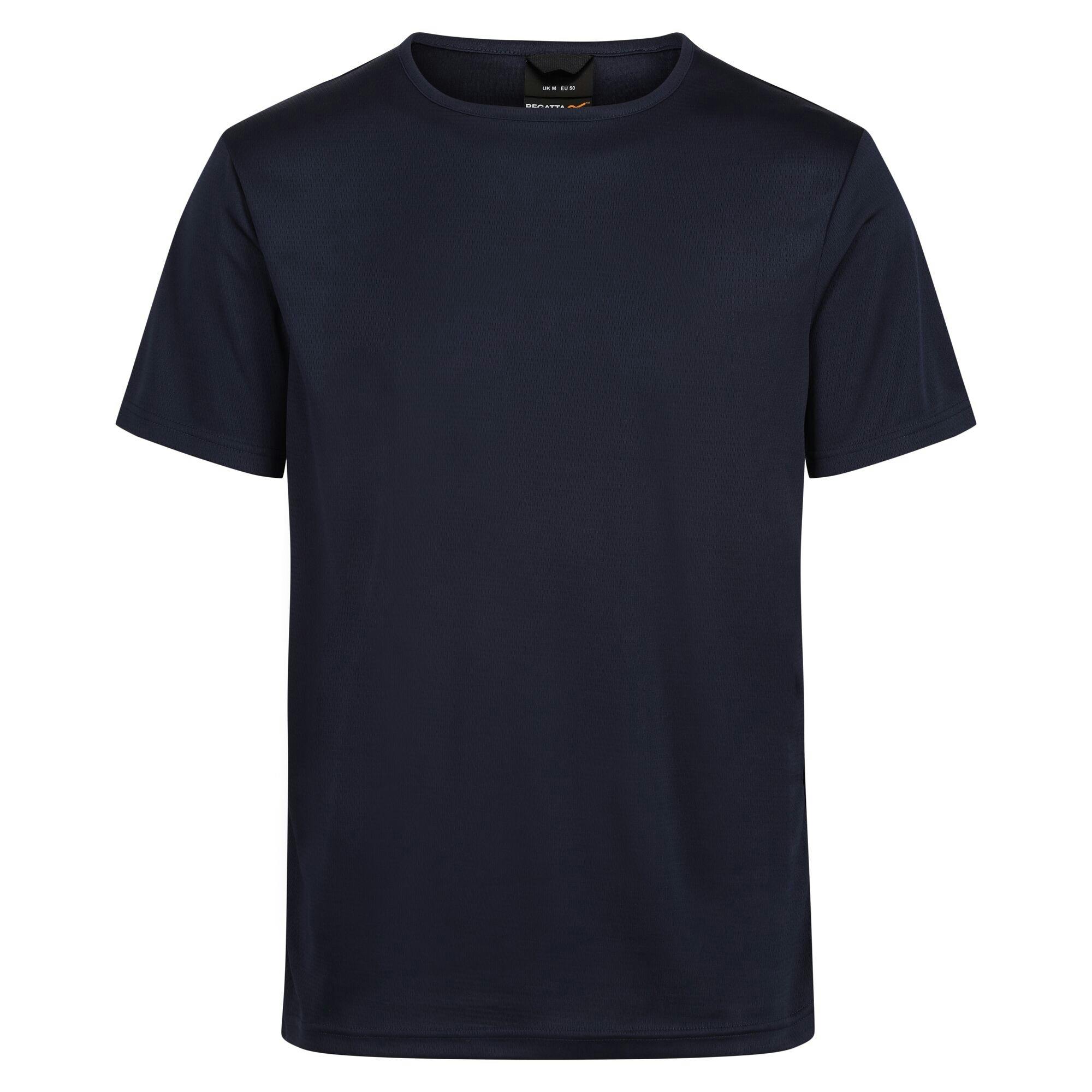 Regatta Men's Professional Reflective Moisture Wicking T-Shirt - Navy - 3XL - Navy - 100% Polyester