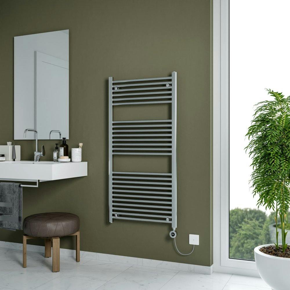 Agadon Grace Electric Towel Radiator - 1200 X 600 - Chrome