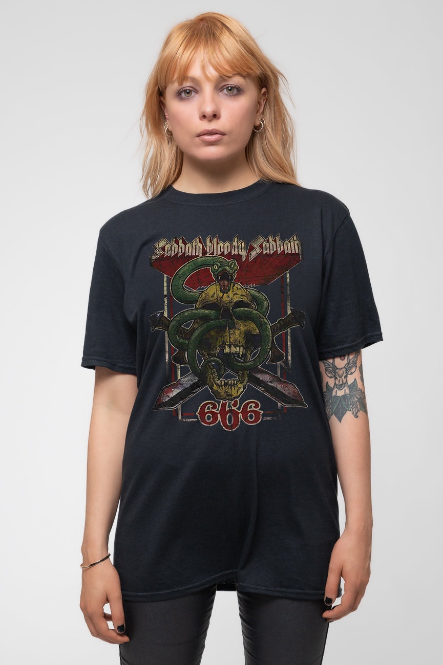 Paradiso Clothing Unisex Black Sabbath Bloody Sabbath 666 Distressed Logo T Shirt - Xxl