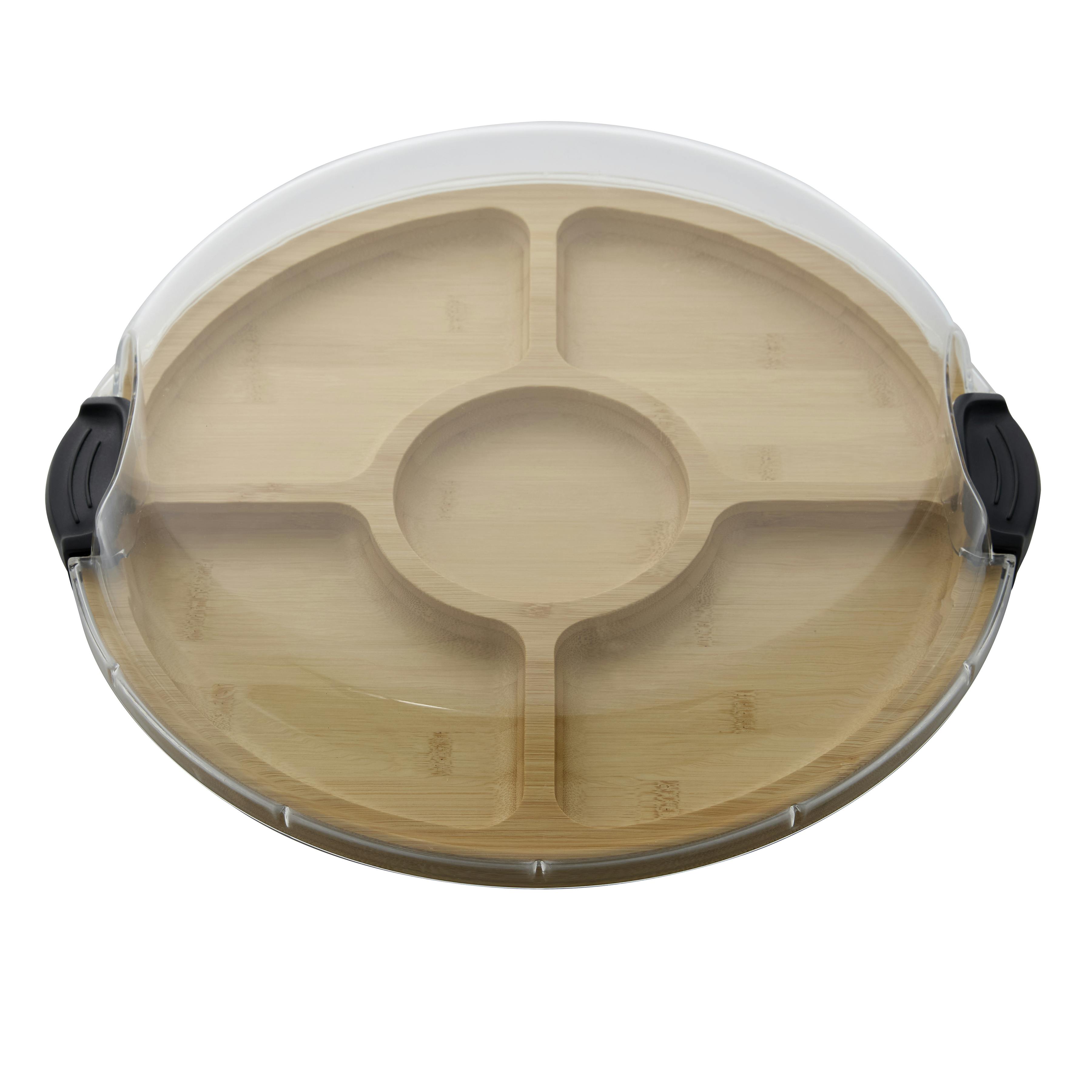Rackhams Build-A-Board Bamboo Serving Board With Clear Lid, 35.5Cm - Wood - Bamboo - Serving Board