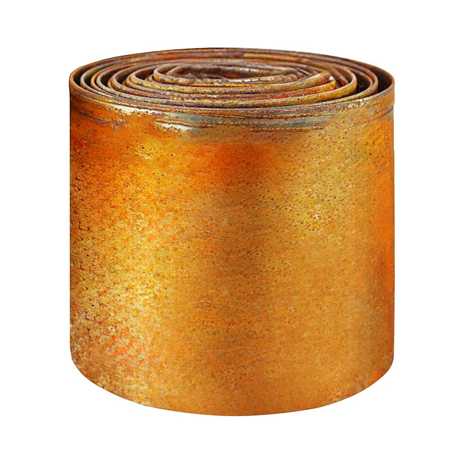 Rackhams Corten Metal Lawn Edging Garden Border Roll - 5M / 10M - 5M