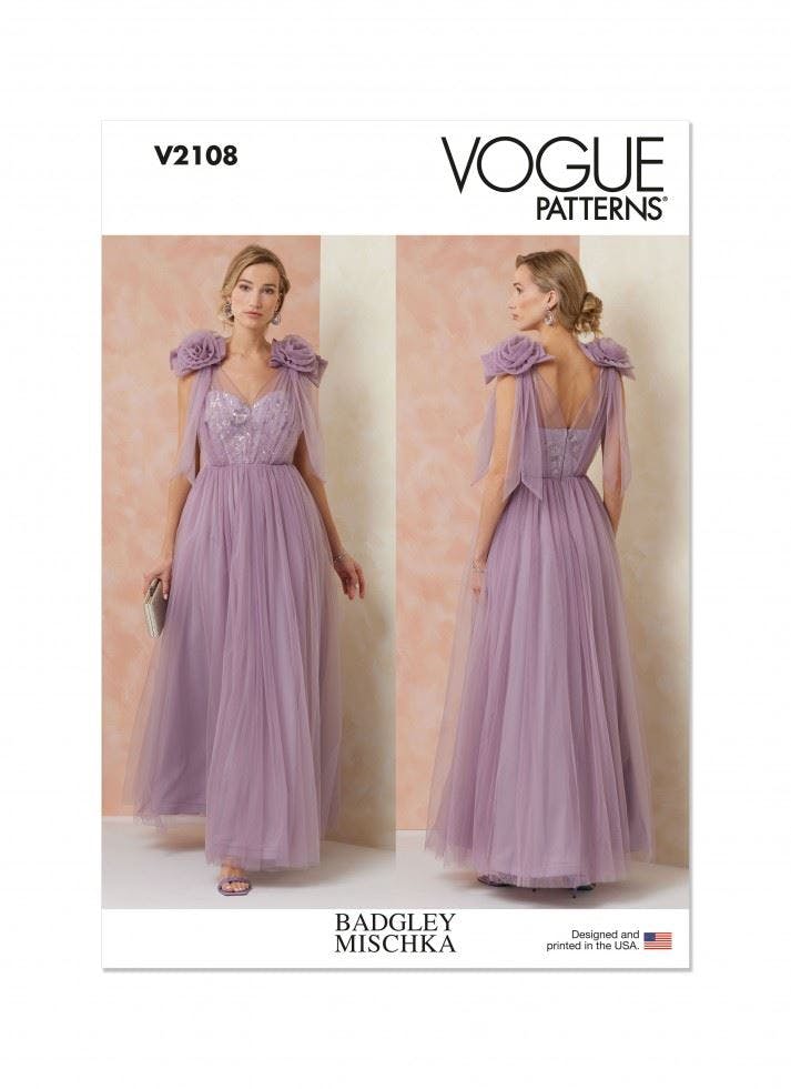 Vogue Women's Sewing Pattern 2108, Dresses For B5 (8-10-12-14-16) - Advanced - B5 (8-10-12-14-16)