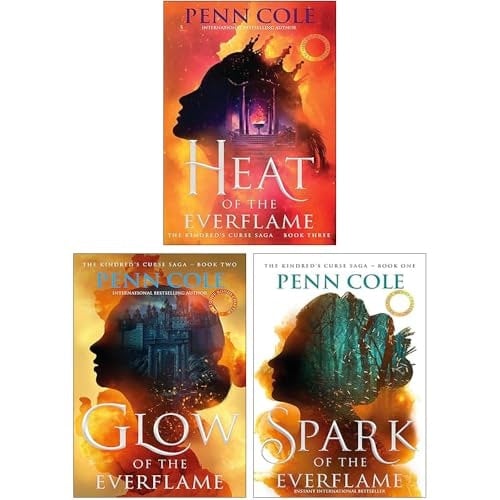 Headline The Kindred's Curse Saga Collection 3 Books Set By Penn Cole (Glow Of The Everflame, Spark Of The Everflame And Heat Of The Everflame)