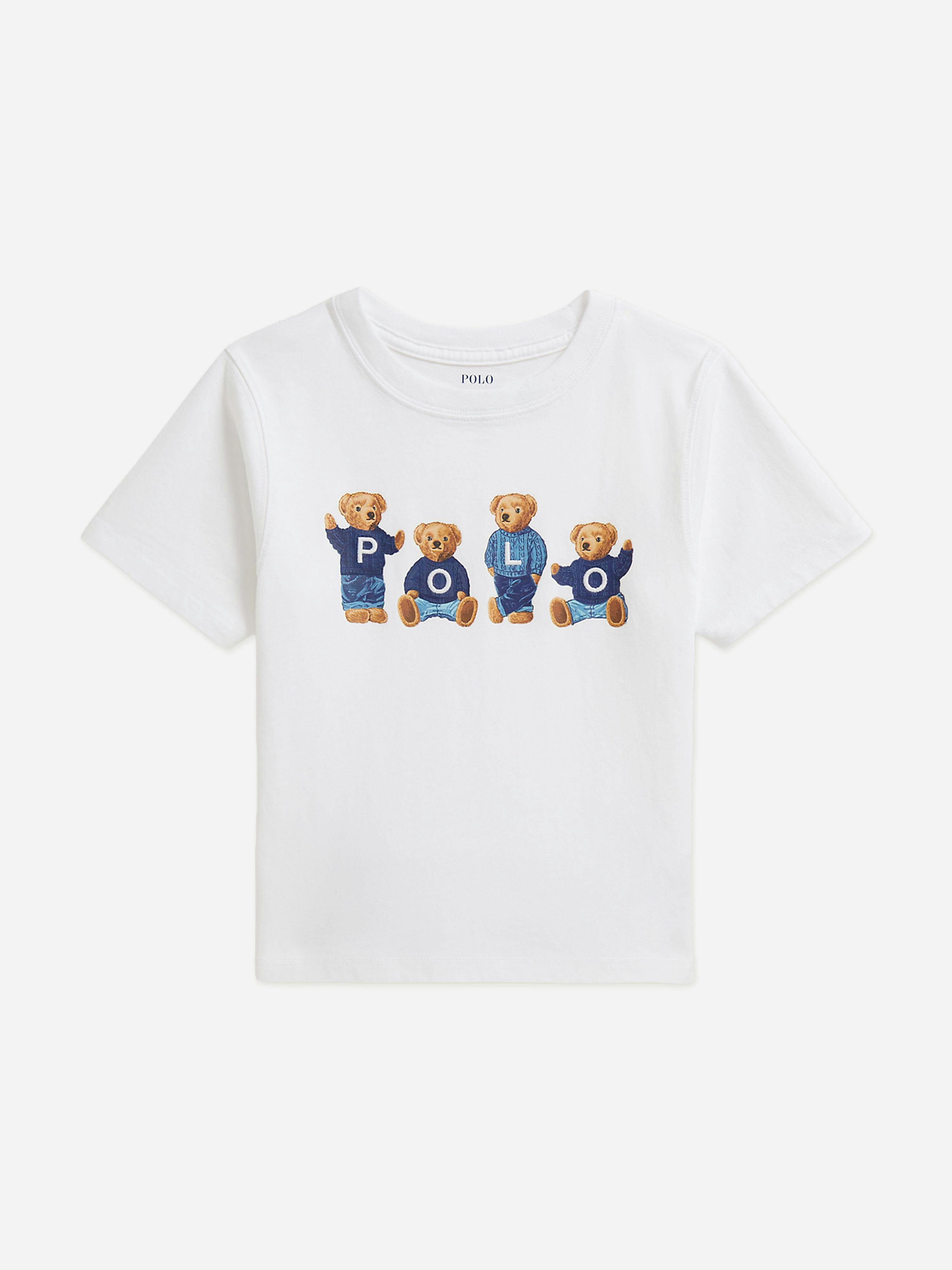 Ralph Lauren Kids Girls White Ralph Lauren Polo Bears T-Shirt In - 6 Yrs