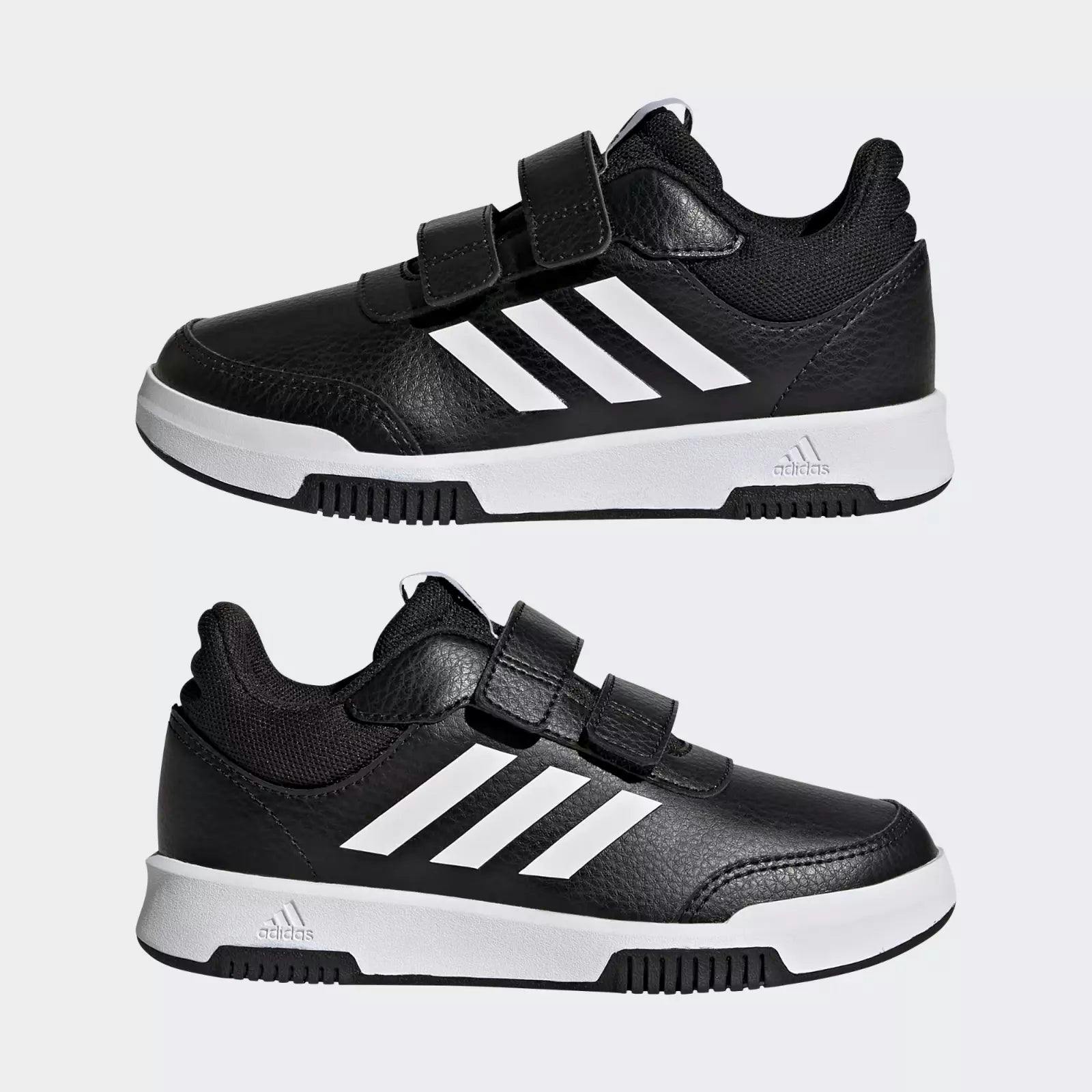 Adidas Boys Black/White / Girls Tensaur Trainers Shoes Gw6440 - Uk Kids 10 Eu 28