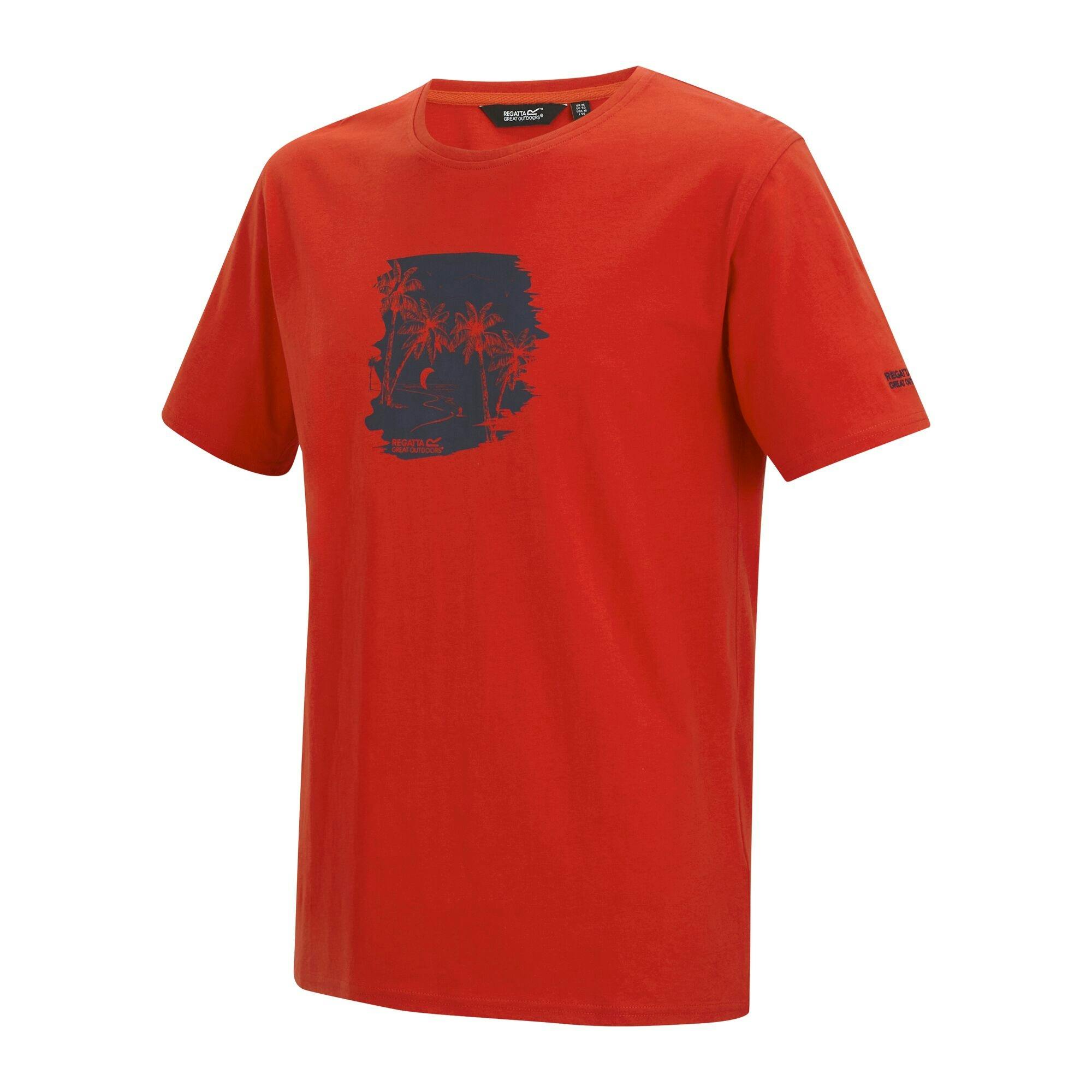 Regatta Men's Cline Ix Beach Glider T-Shirt - Poppy - Xxl - Poppy - 95% Cotton/5% Viscose