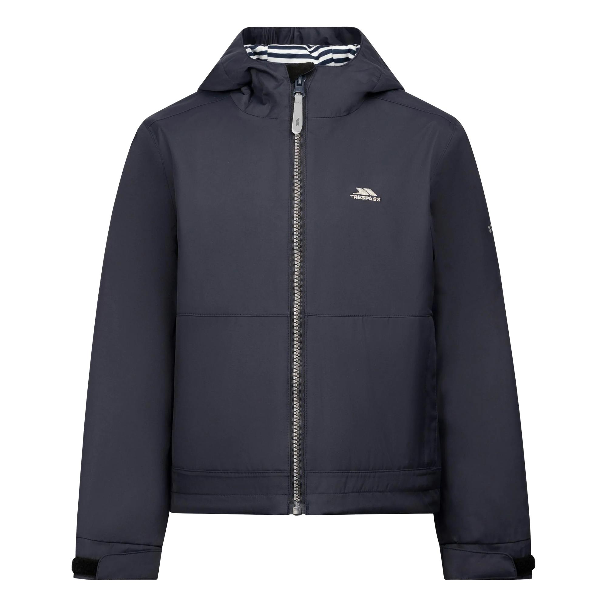 Trespass Black Childrens/Kids Malio Waterproof Jacket - 7-8 Years - 100% Polyester