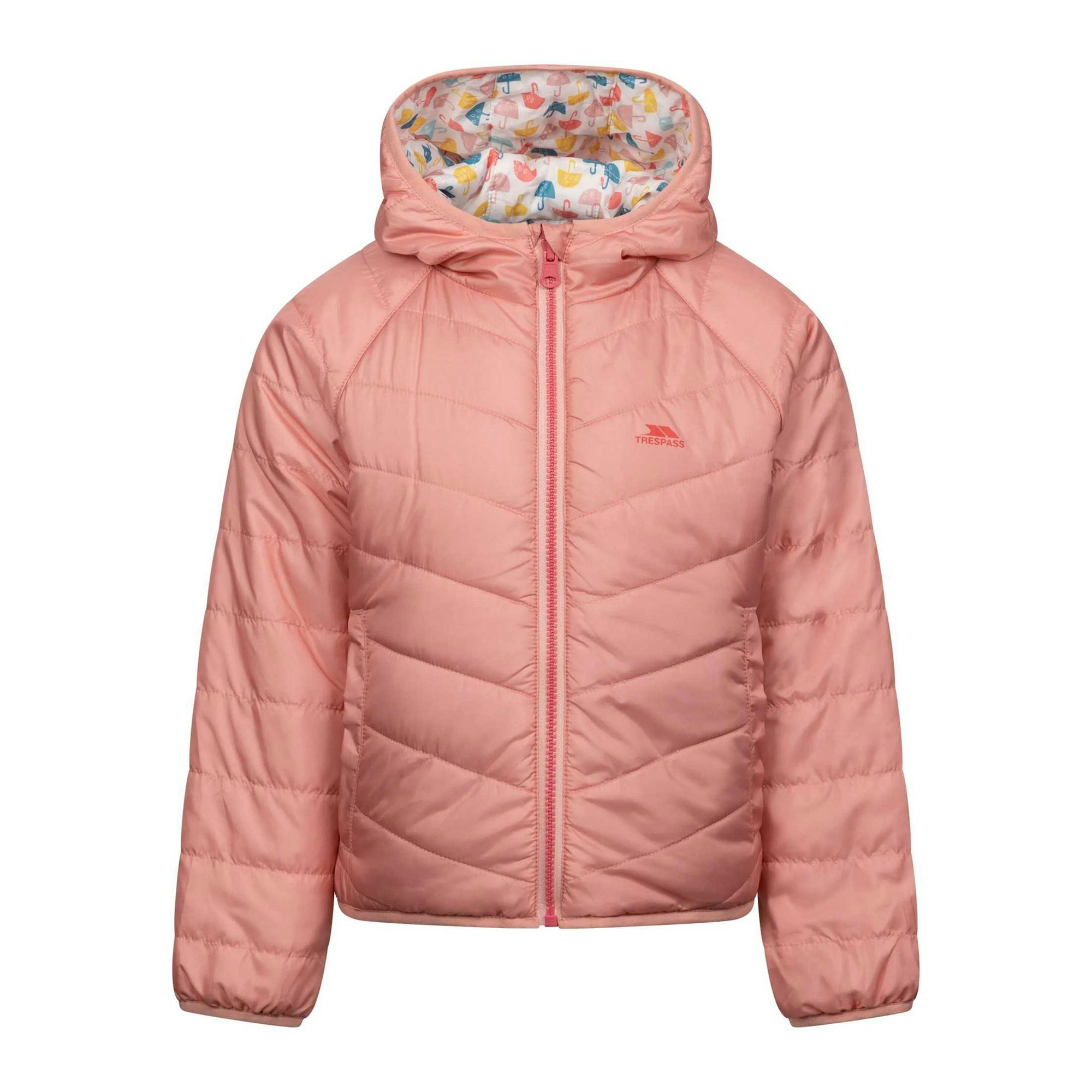 Trespass Childrens/Kids Dessie Reversible Padded Jacket - Mid Rose - 7-8 Years - Mid Rose