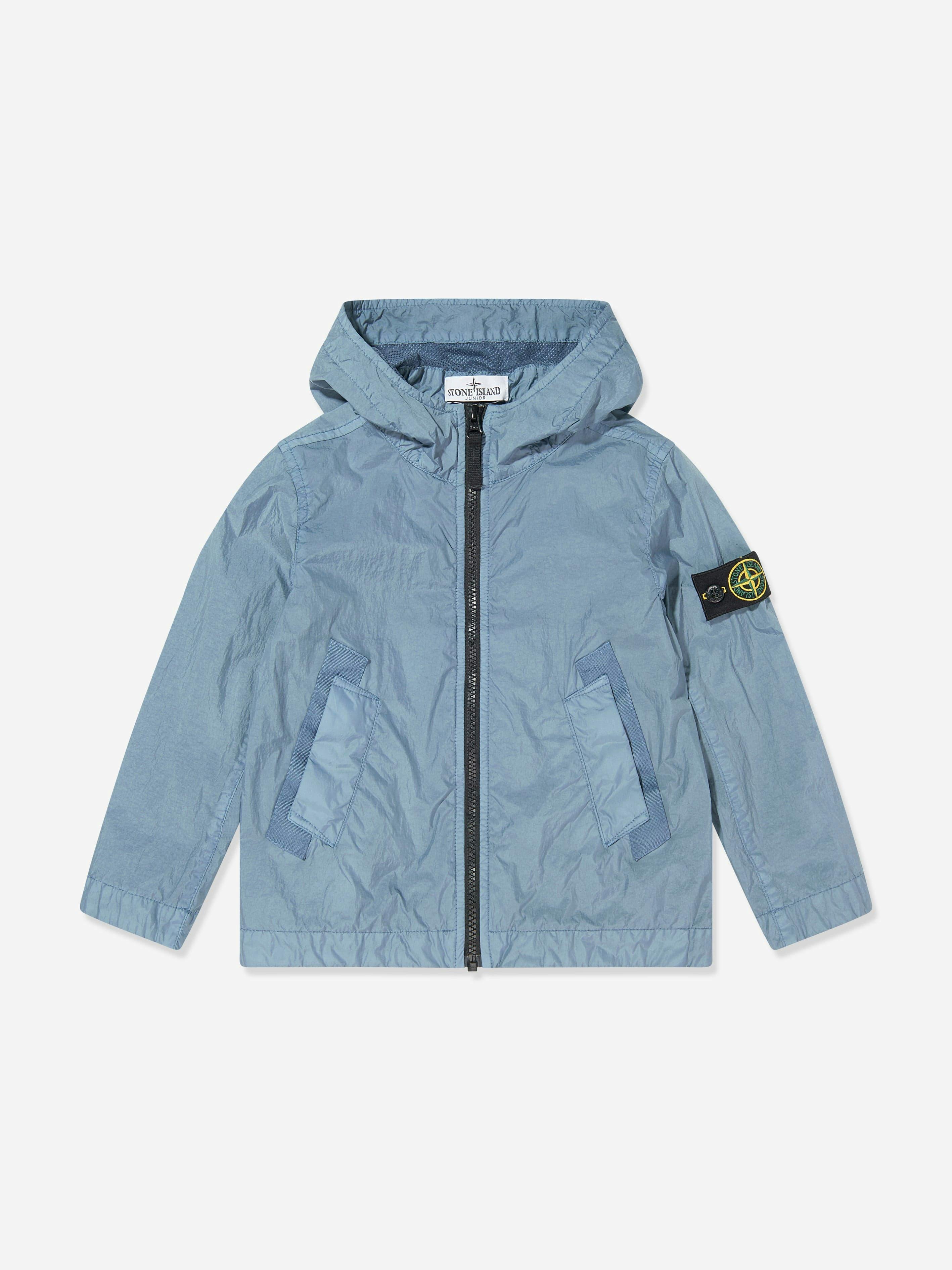 Stone Island Boys Blue Junior Lightweight Ripstop Jacket In - 8 Yrs