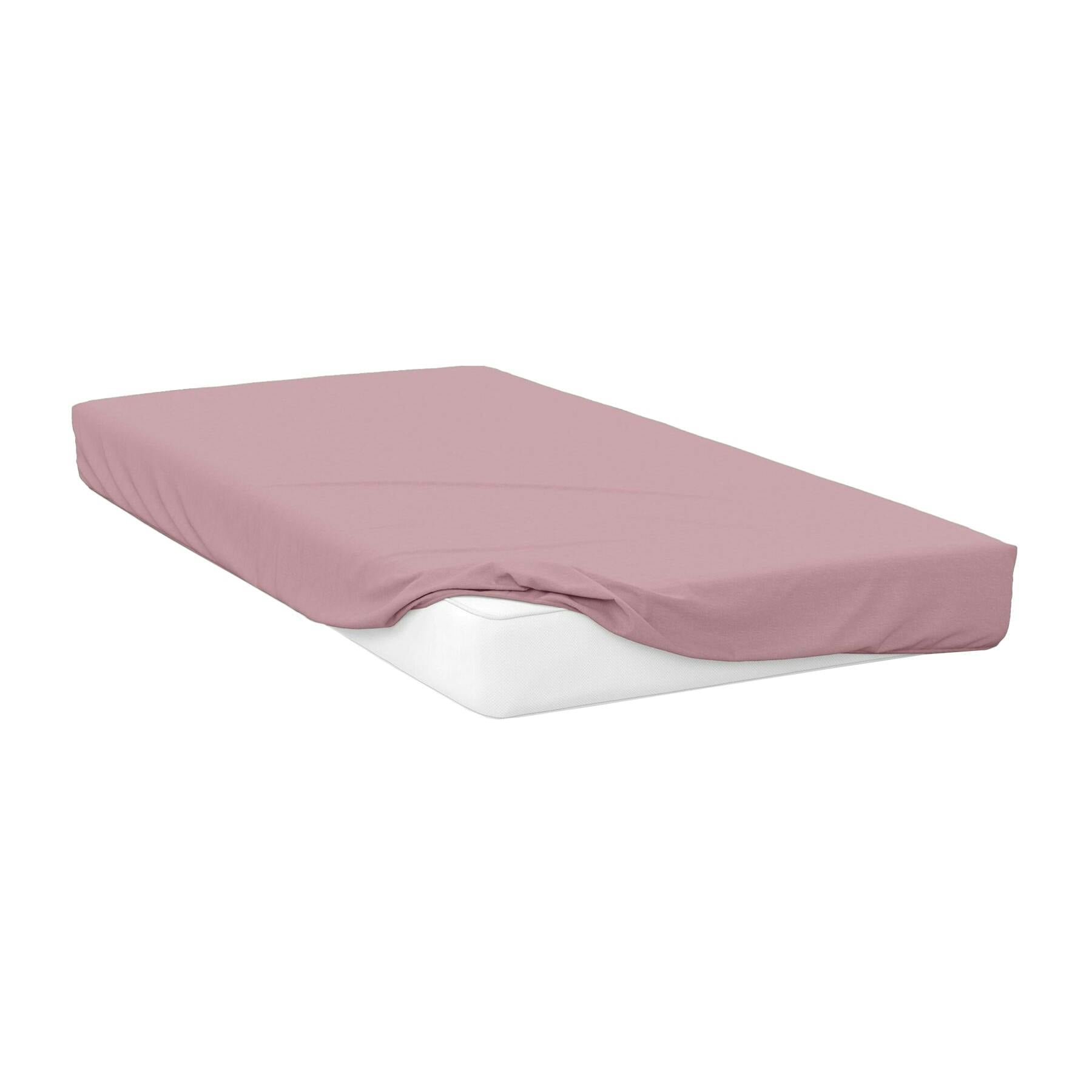 Belledorm Pink Polycotton Extra Deep Fitted Sheet - Blush - Blush - 4Ft - 50% Cotton/50% Polyester