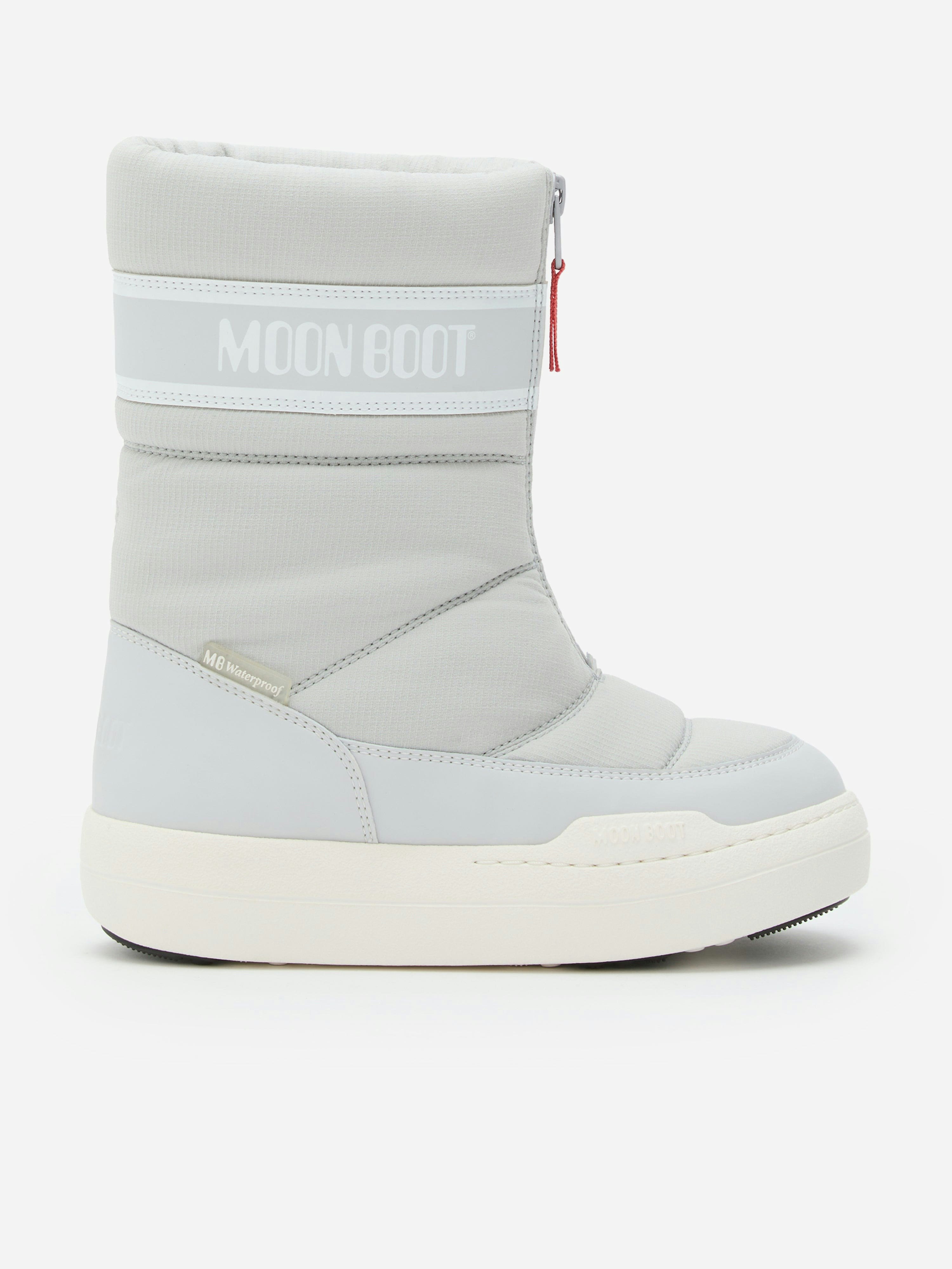Moon Boot Unisex Kids Grey Kids Jr Park Zip High Wp Boots In - Eu 29 Uk 11
