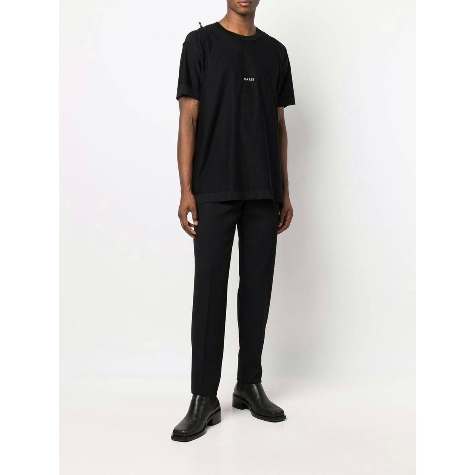 Givenchy Black Reverse Paris Logo Print Oversized T-Shirt In - S