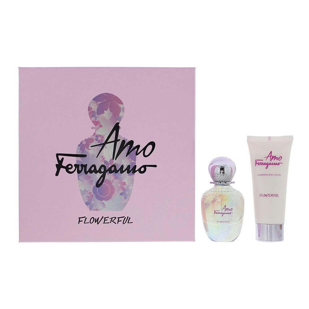 Salvatore Ferragamo Light Amo Flowerful 2 Piece Gift Set: Eau De Toilette 50Ml - Body