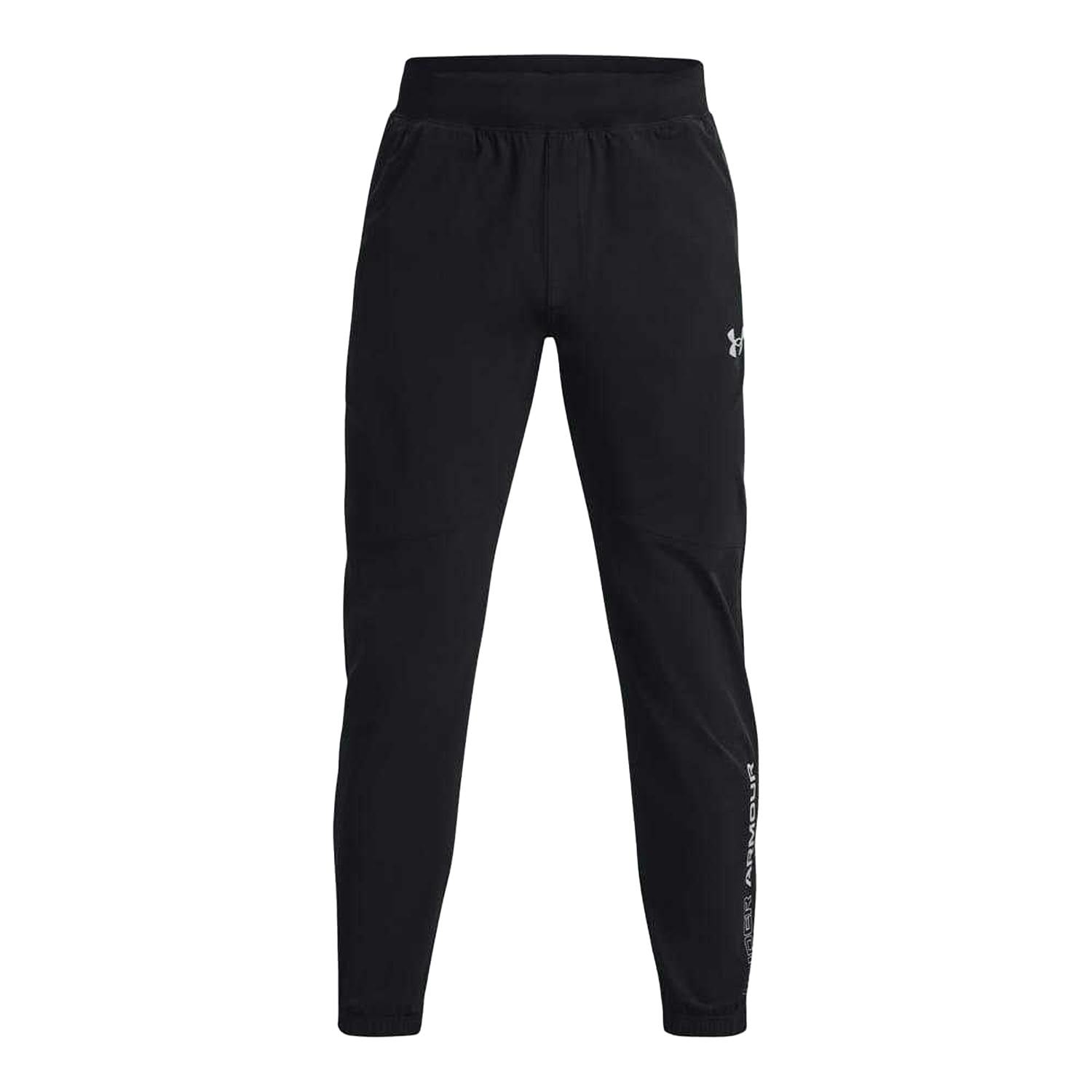 Under Armour Men's Black Woven Jogging Bottoms - Xl - 100% Mixed