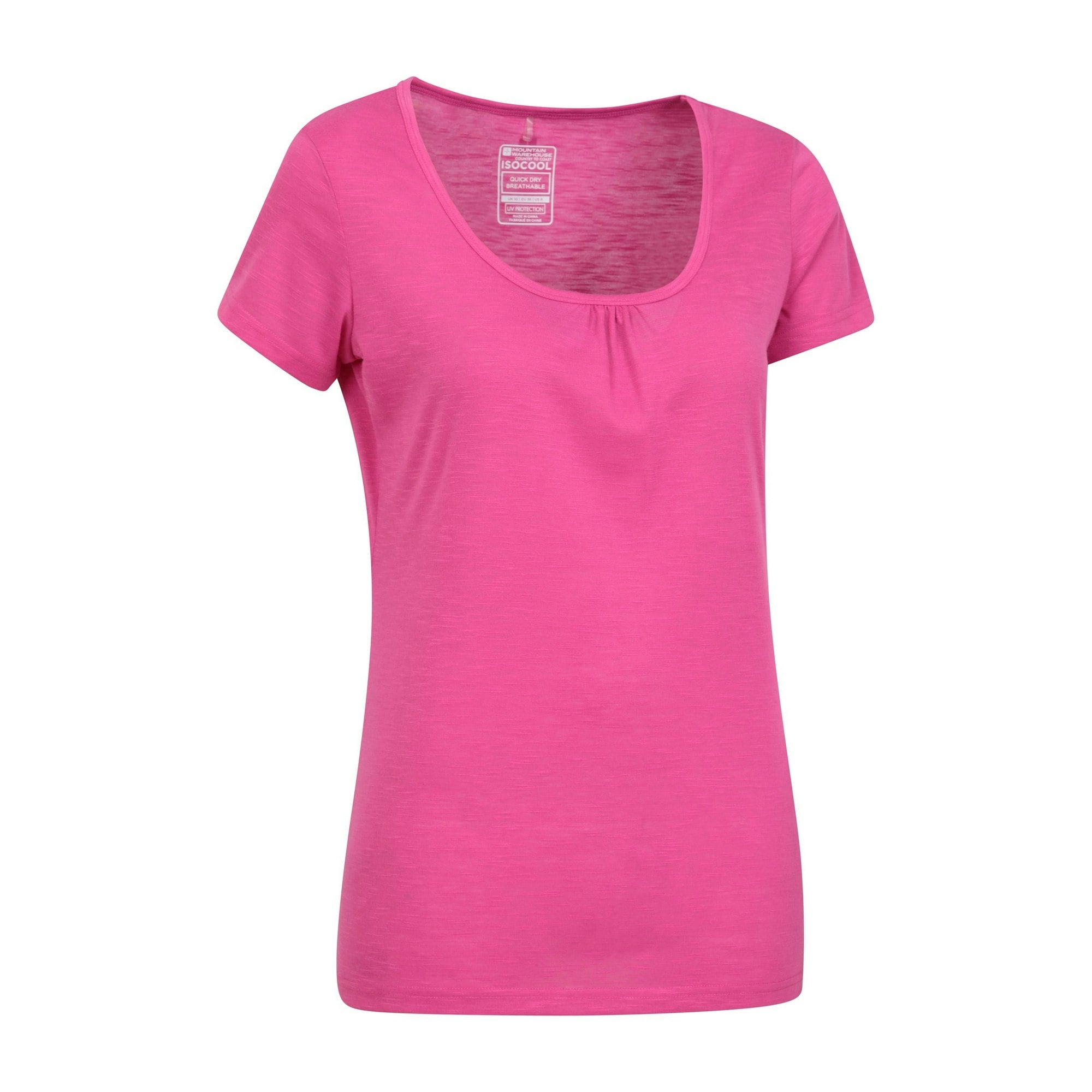 Mountain Warehouse Women's Pink / Agra Quick Dry T-Shirt - Bright - Bright - 6 Uk - 100% Polyester