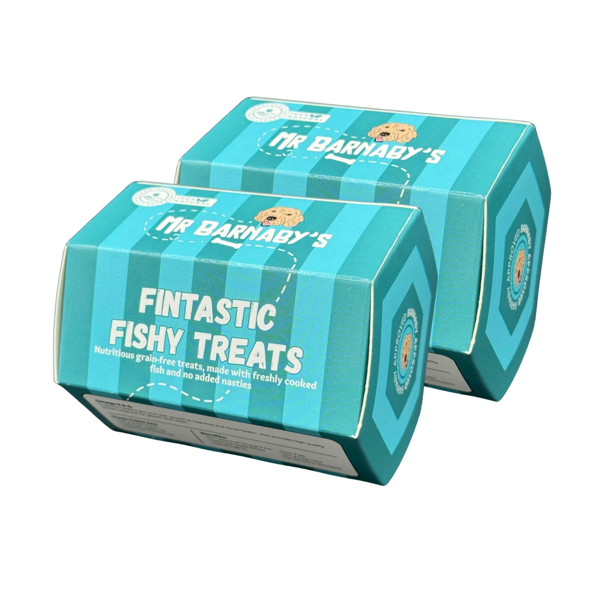 Mr Barnaby’s Salmon/White Mr Barnaby's Fintastic Fishy Dog Treats (Pack Of 2) - Pack Of 2 - 2