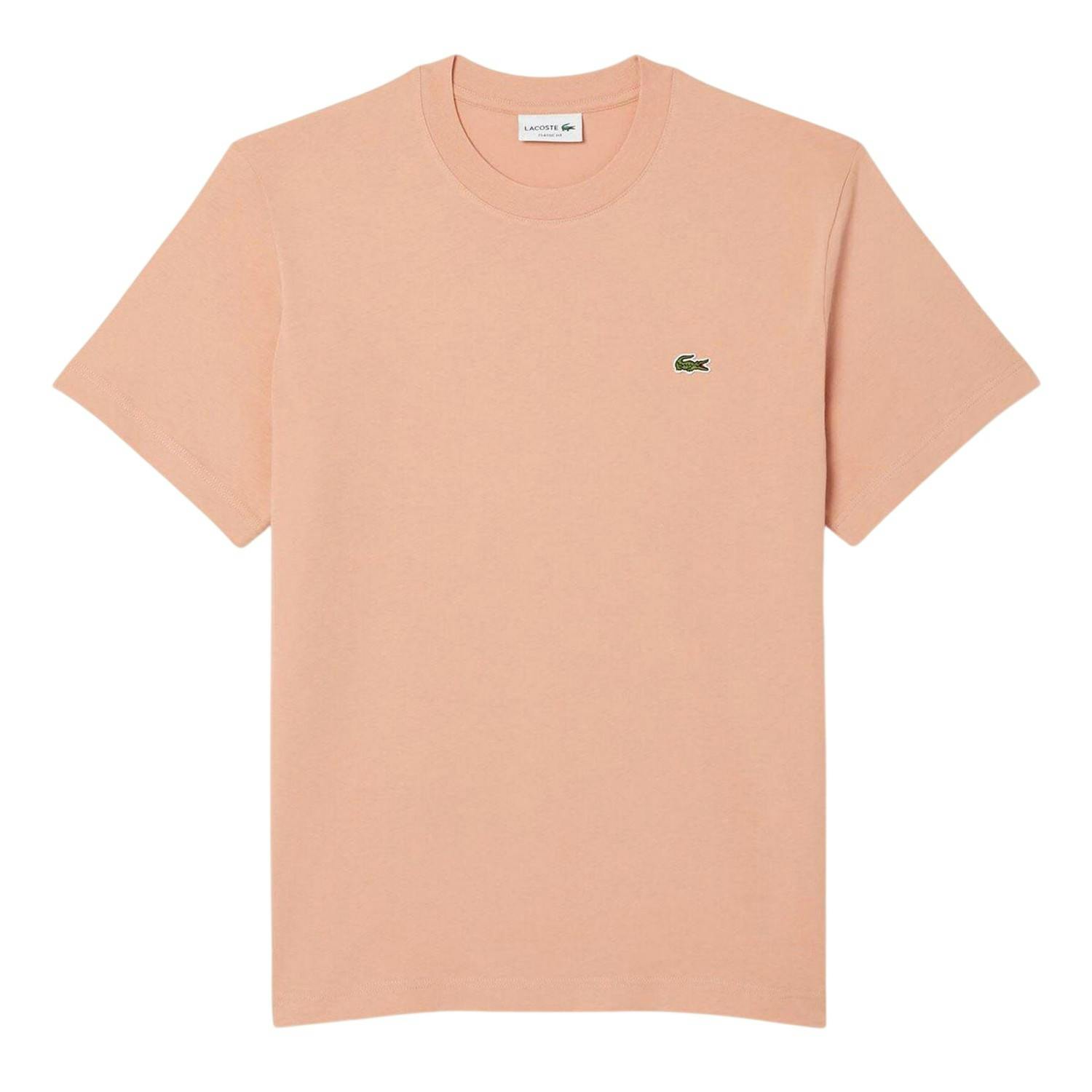 Lacoste Men's Orange Embroidered Logo Cotton T-Shirt - S - 100% Cotton