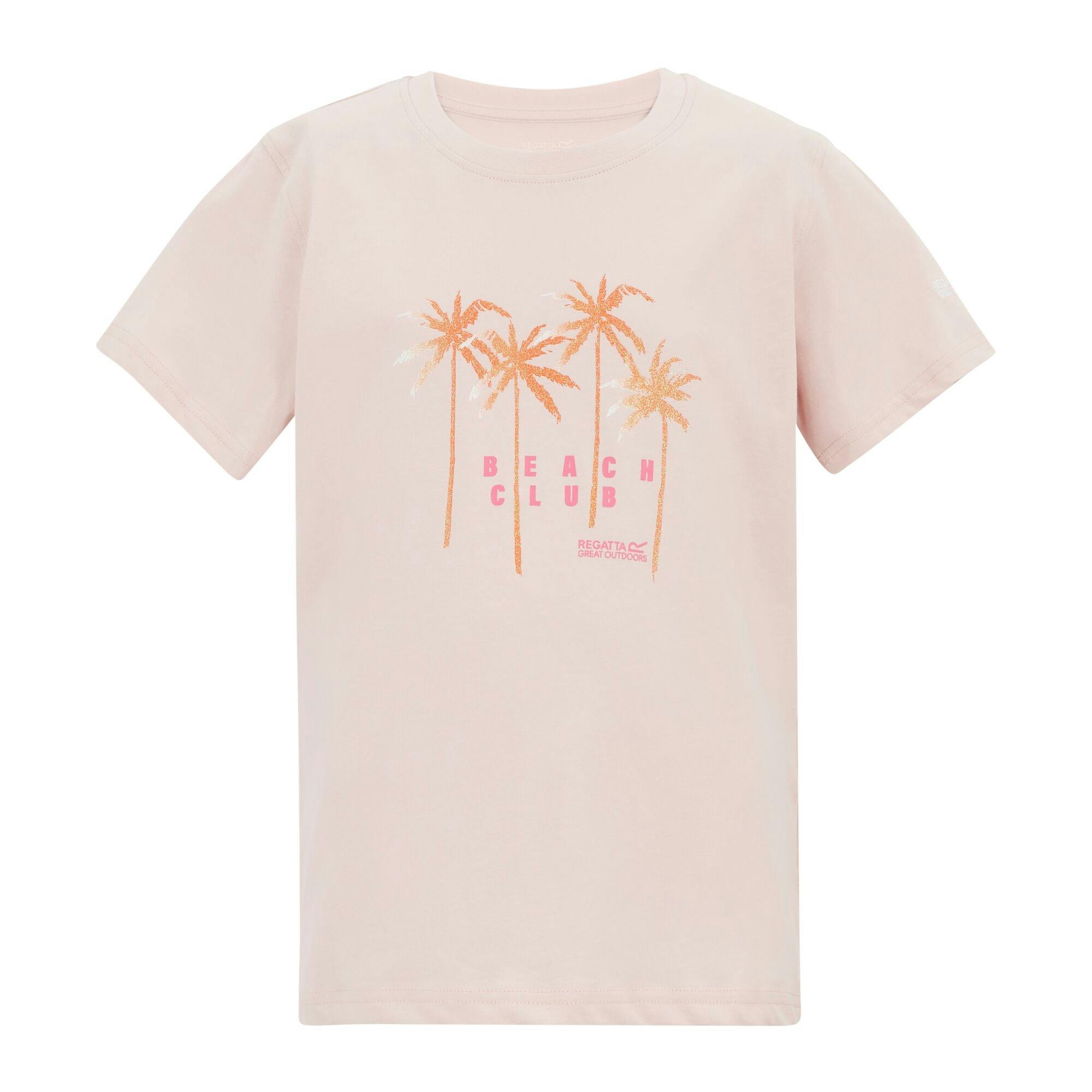 Regatta Pink Kids Bosley Beach Club T-Shirt - Haze - 13 Years - Haze - 100% Cotton