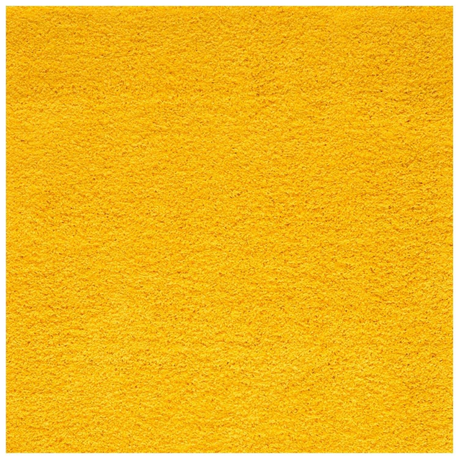 The Rugs Yellow Myshaggy Solid Rug - 120X120 Cm