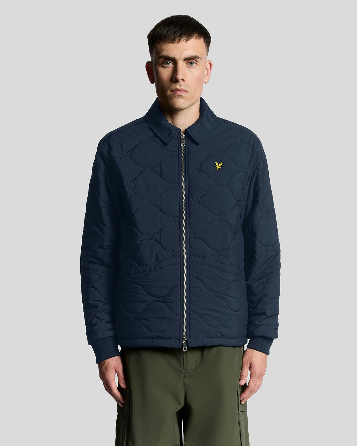 Lyle & Scott Men's Dark Quilted Ripstop Jacket - Z271 Navy - Z271 Navy - L
