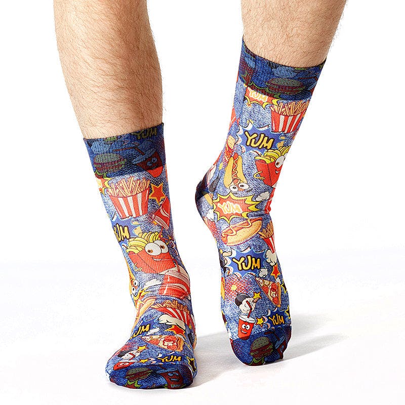 Jemsox Men's Green Yummi Quirky Socks | Playful Style & Chill Fit