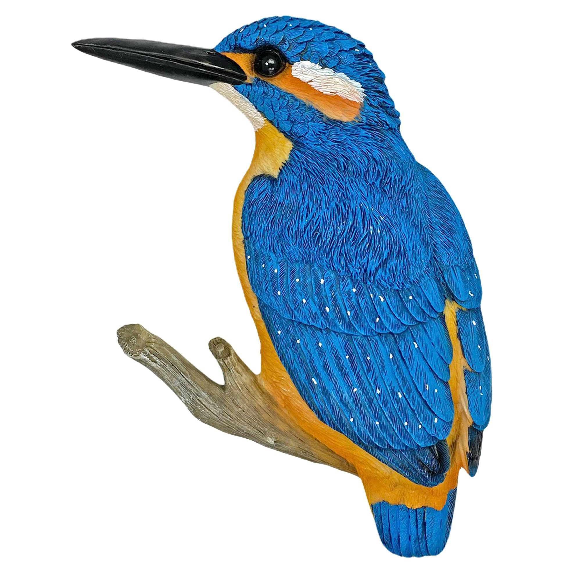 Kingfisher Bird Large Wall Mountable Garden Ornament Outdoor Animal Statue - Image 3