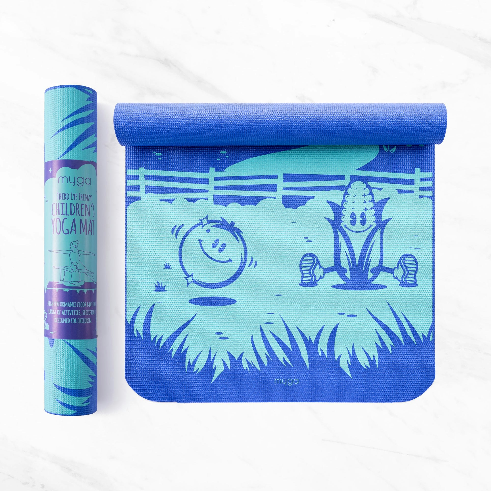 Myga Boys Kid's Silk Printed Yoga Mat - Frenzy