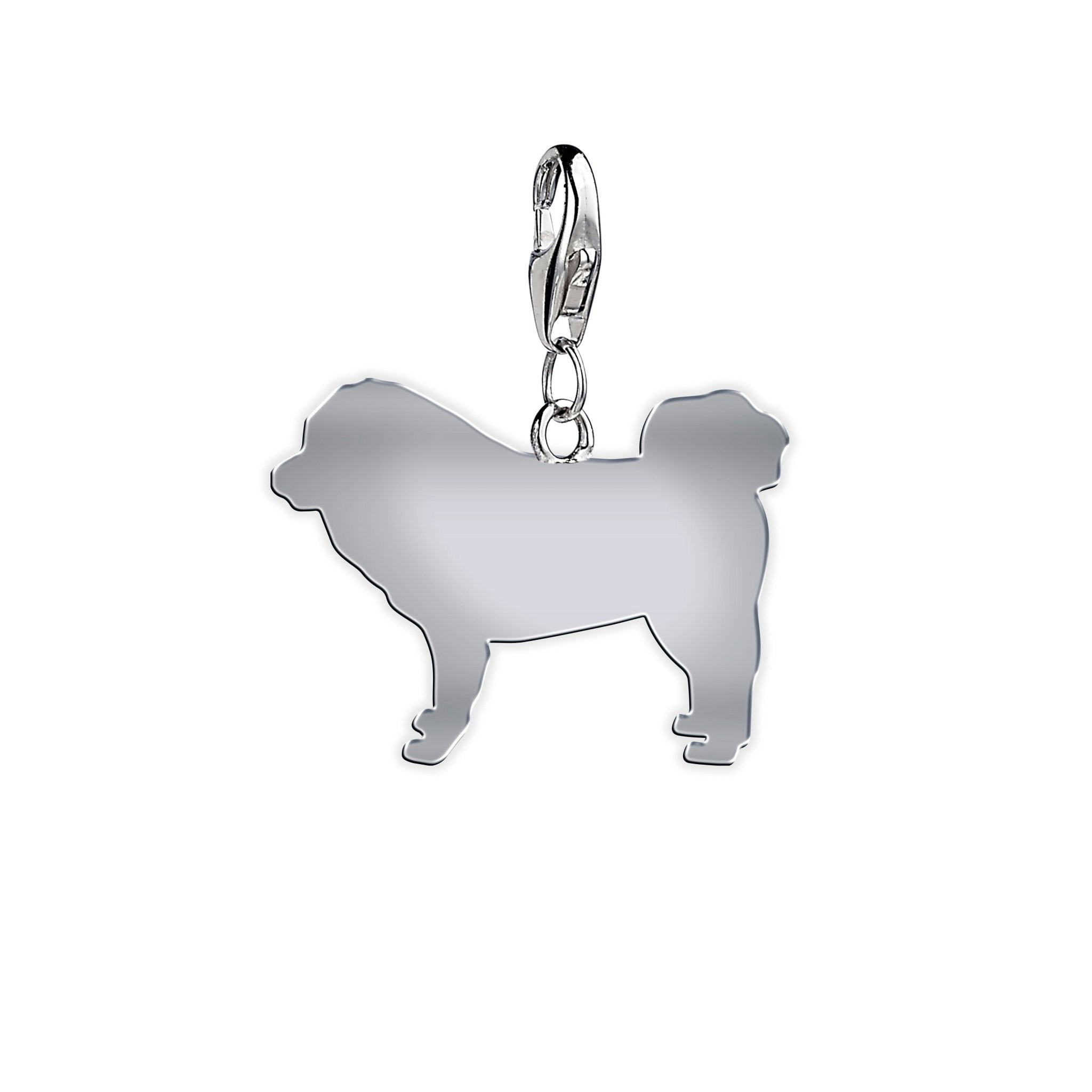 Mylee London Silver Tibetan Mastiff Silhouette Charm - No - Clip On Charm