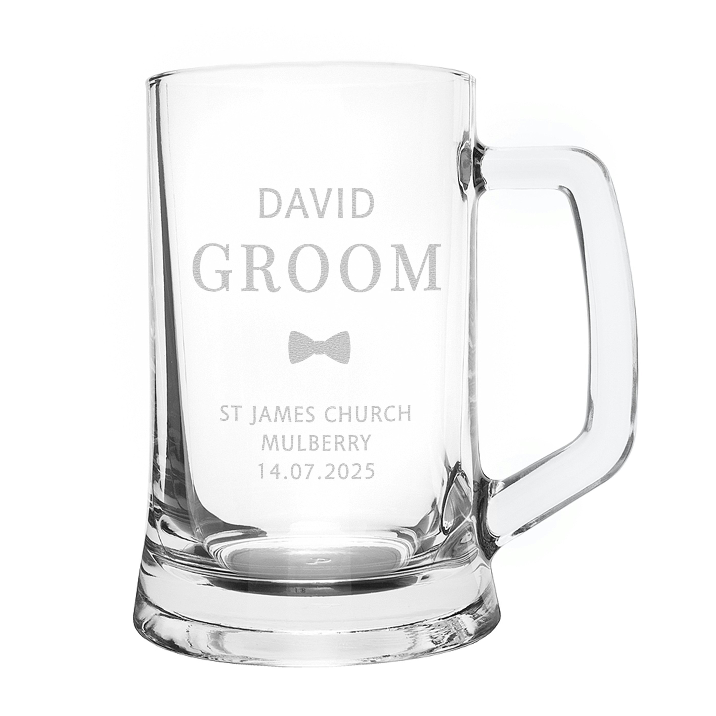 Rackhams Personalised Groom Pint Stern Tankard