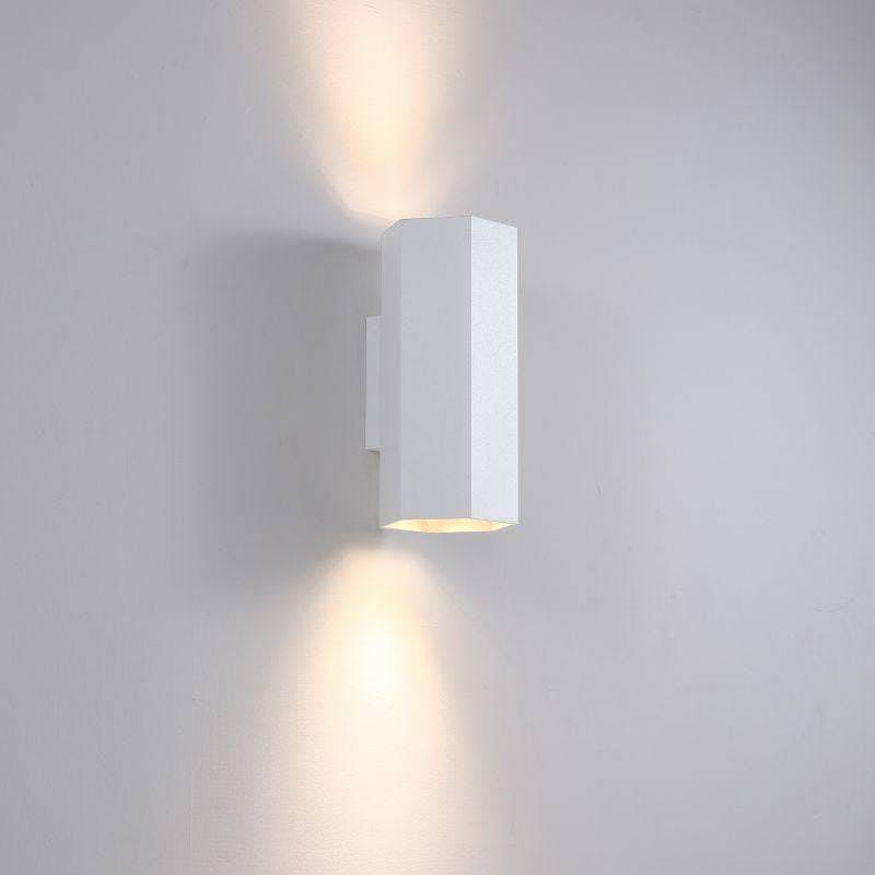Rackhams White/Light 10 Watt Hexagonal Interior Up And Down Led Wall