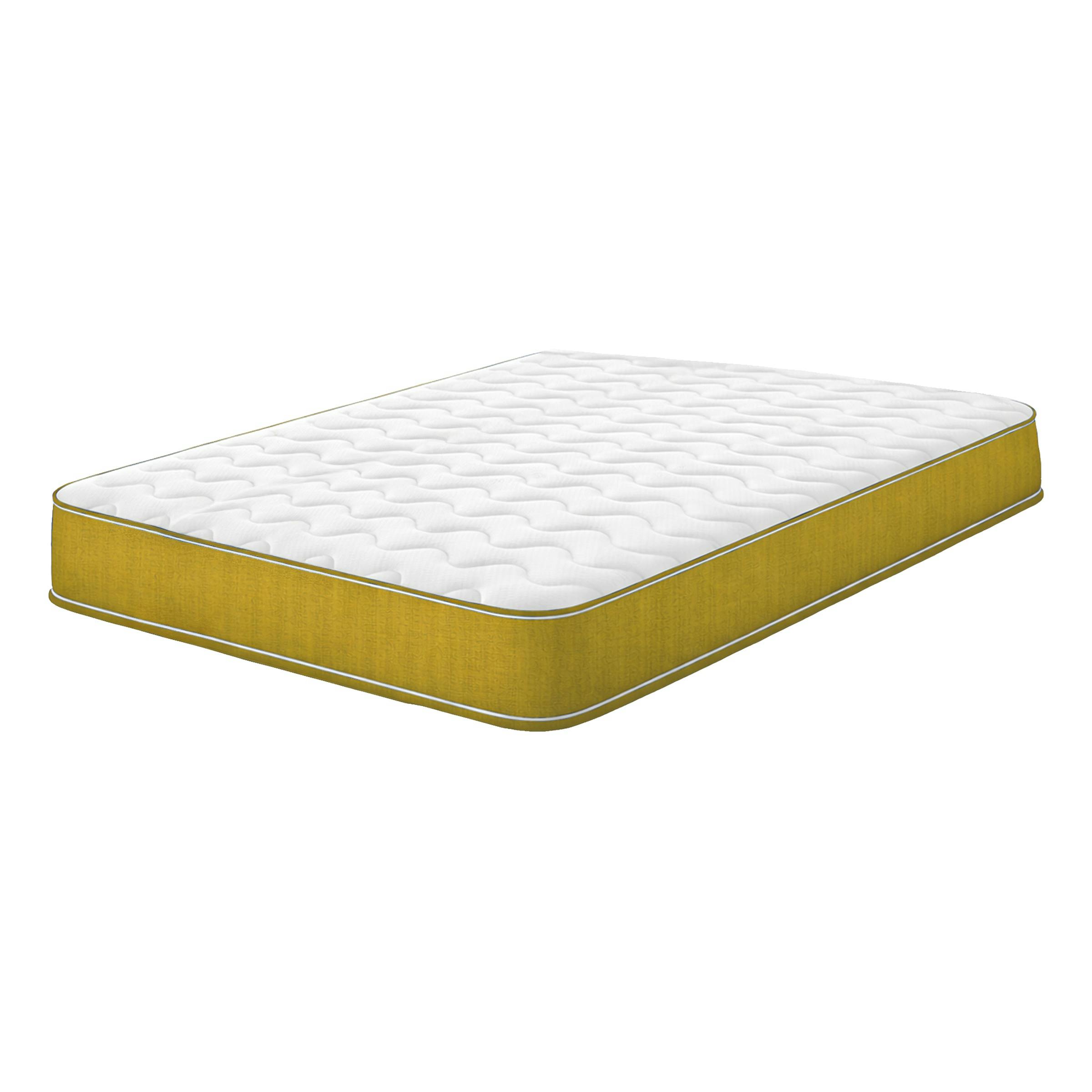 Extreme Comfort Yellow Shorty Memory Foam Sprung Mattress - Coil Springs & Memory Foam Layer - 1 - 4Ft6 Double Mattress (135Cm X 190Cm)
