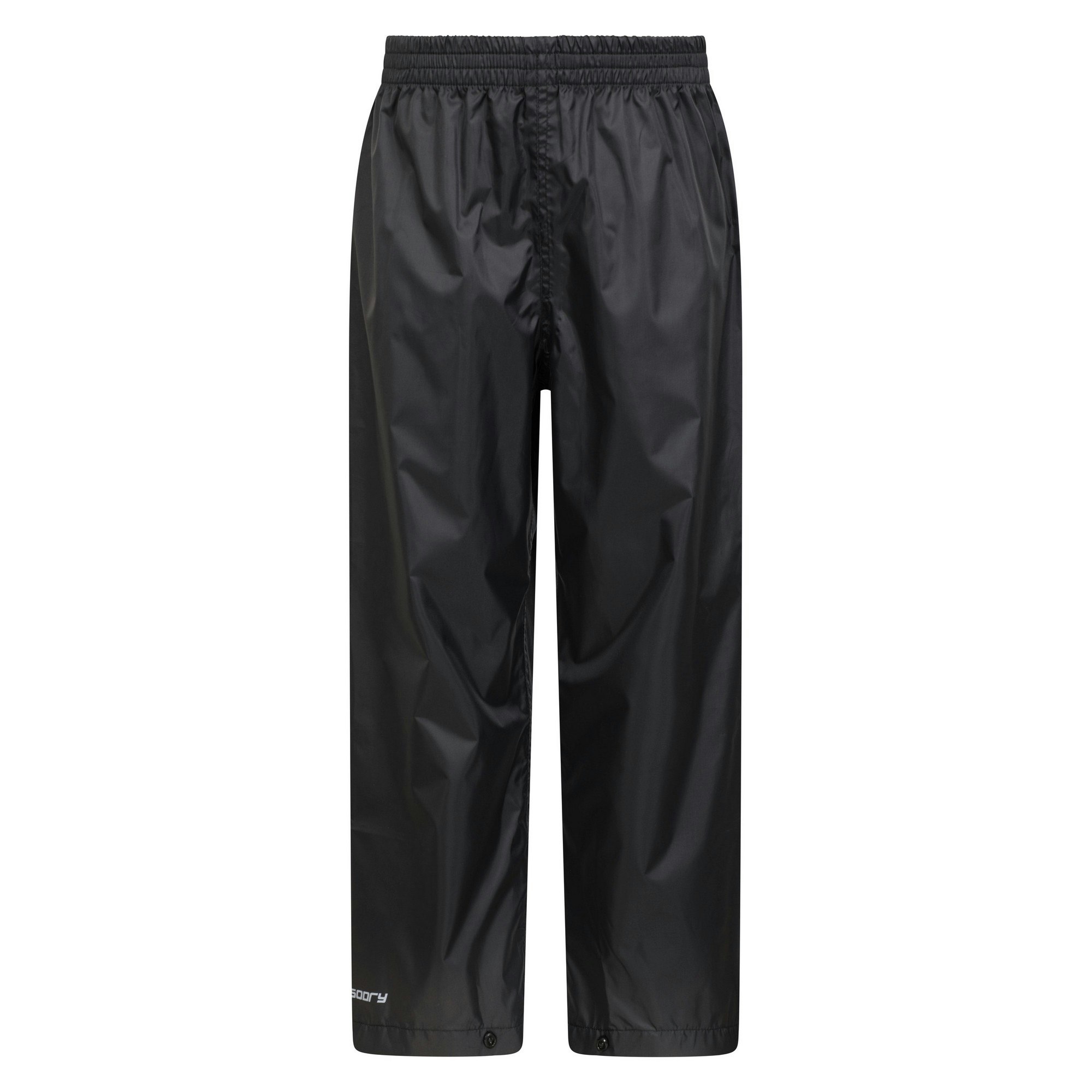Mountain Warehouse Black Kids Pakka Ii Waterproof Over Trousers - Size 13 Years