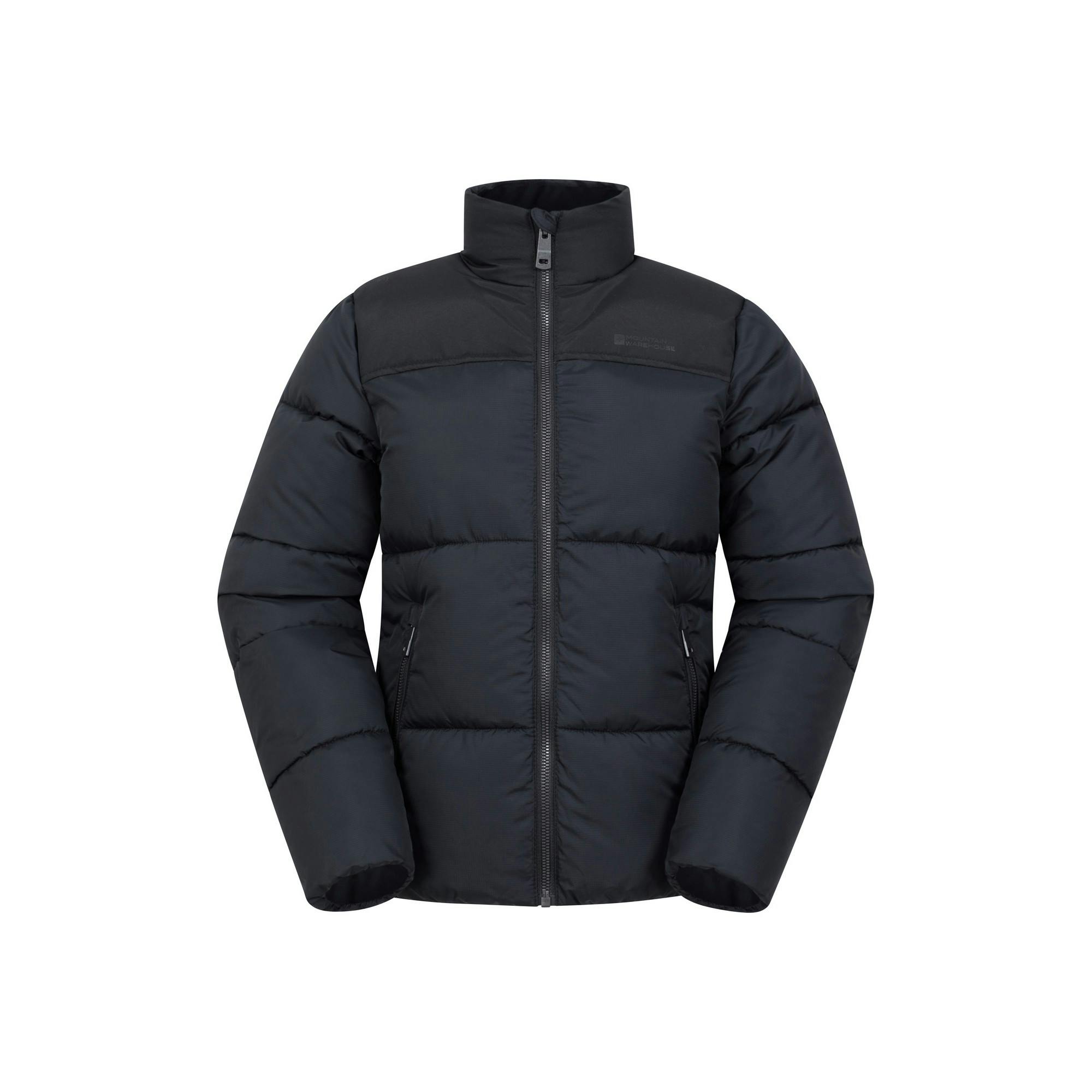 Mountain Warehouse Black Childrens/Kids Voltage Water Resistant Padded Jacket - 7-8 Years - 100% Polyamide